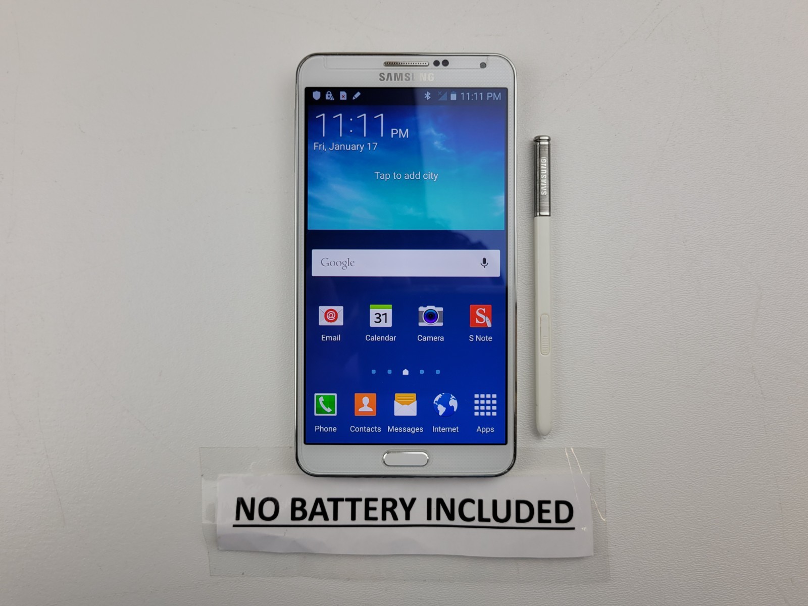 Samsung Galaxy Note 3 (SM-N900V) 32GB – White (GSM Unlocked) Smartphone – H3985