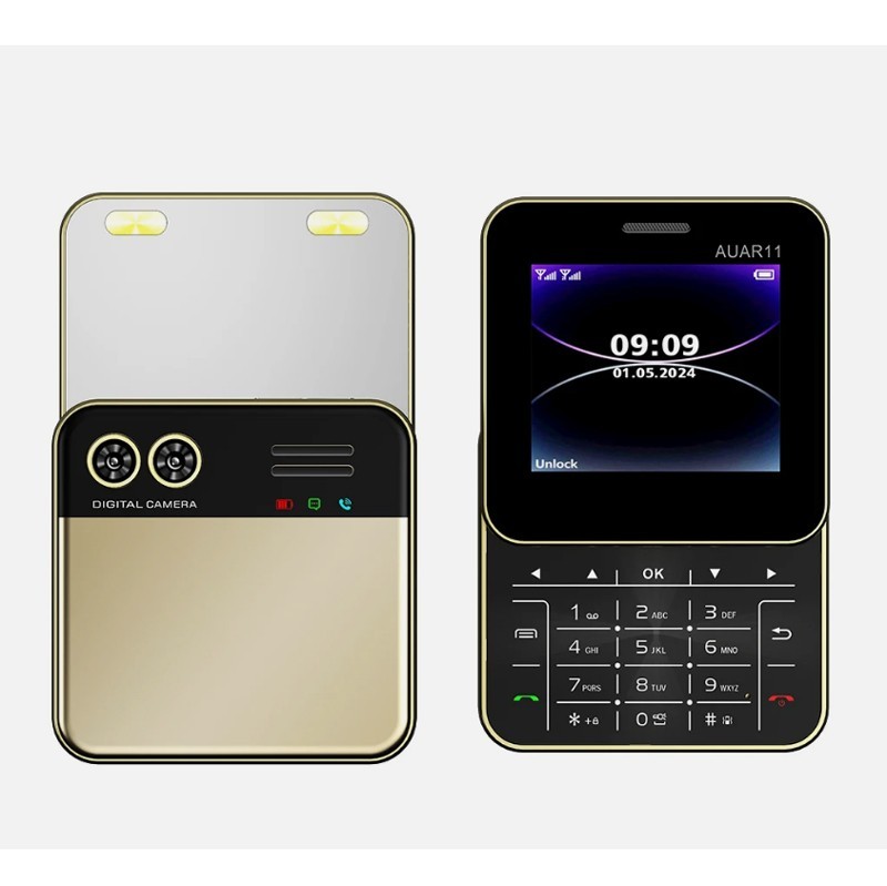 Unlocked Mini Rotating Sliding Mobile Cell Phones GSM Speed Dail Dual SIM Phone