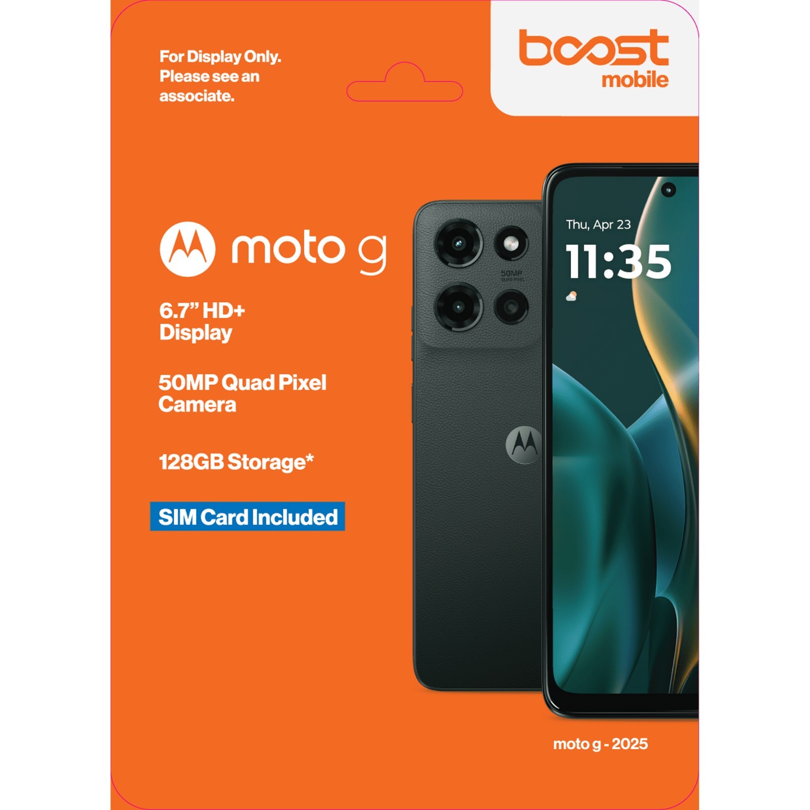 Moto G 5G 2025 6.7″ HD+ 4GB RAM 128GB 50MP, Locked to Boost 🆕
