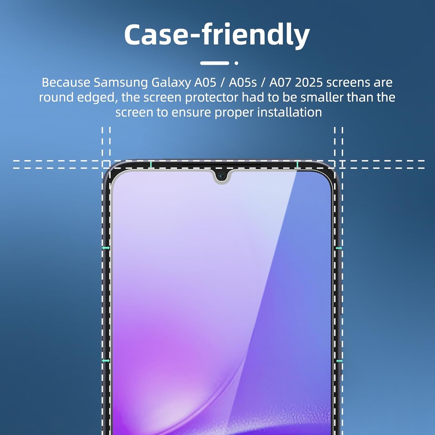 3PCS Screen Protector for Samsung Galaxy A07 2025 A05 A05s Tempered Glass Case F