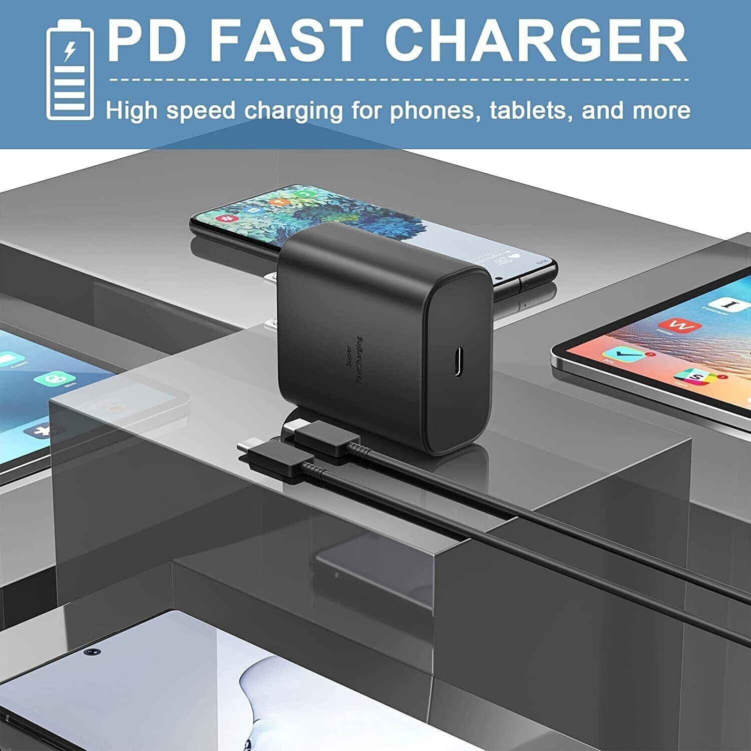 45W USB-C Super Fast Wall Charger 6FT Cable For Samsung Galaxy S20 S21 S22 S23