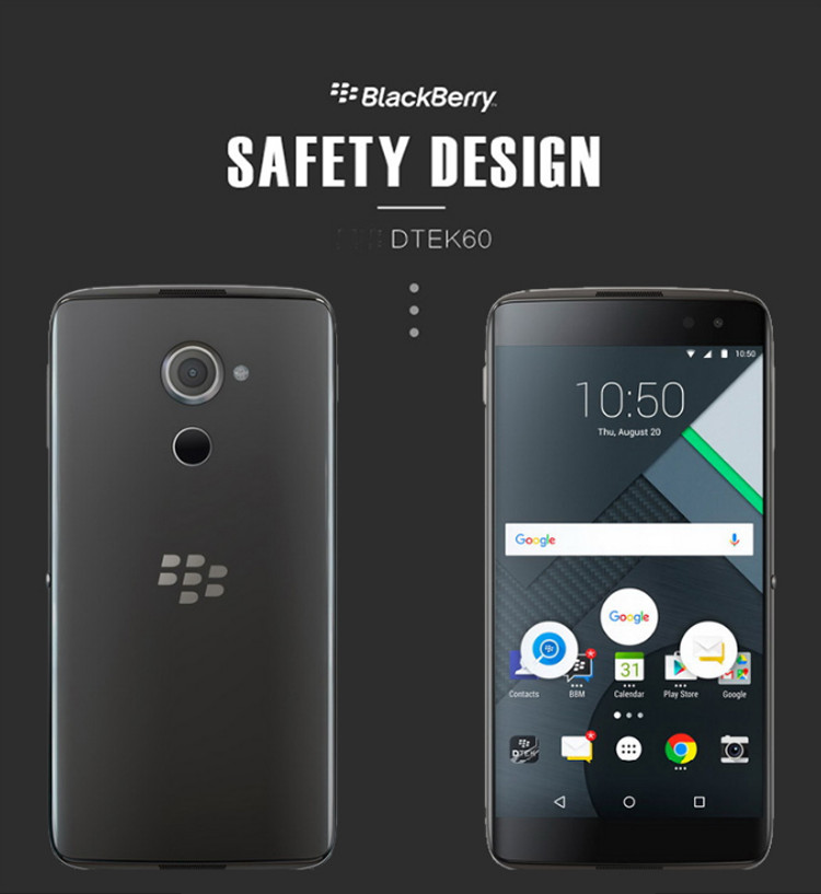 BlackBerry DTEK60 32GB+4GB 4G LTE Unlocked Android Smartphone- New Sealed