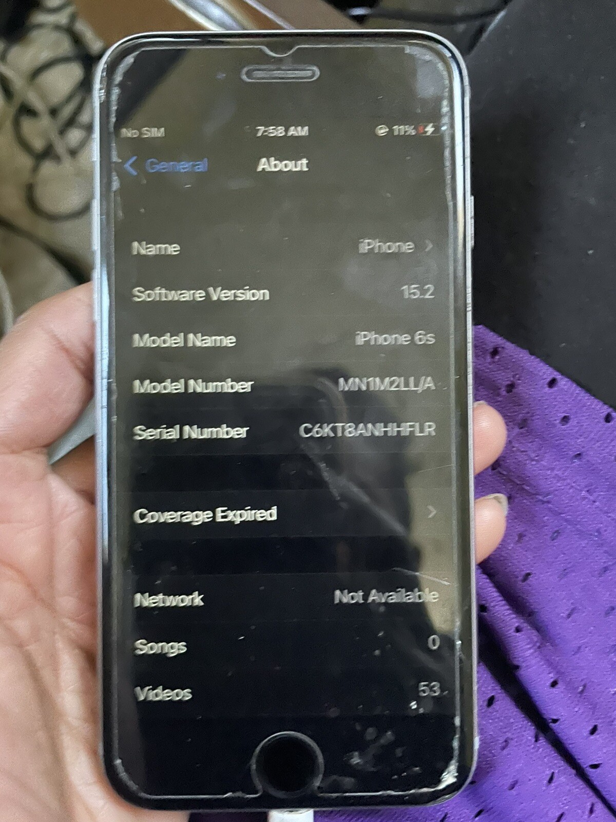 Apple iPhone 6s – 32GB – Space Gray (AT&T) A1633 (CDMA + GSM)
