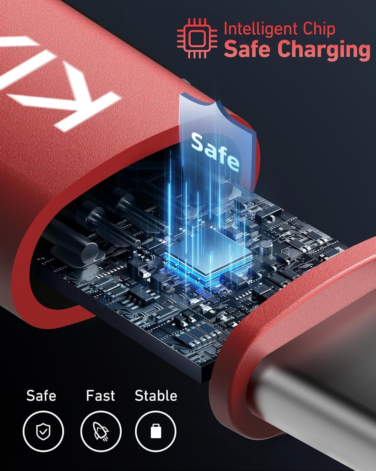 USB A to USB C Cable 3FT, 2Pack Coiled Braided USB to USB C Fast Charging Cord