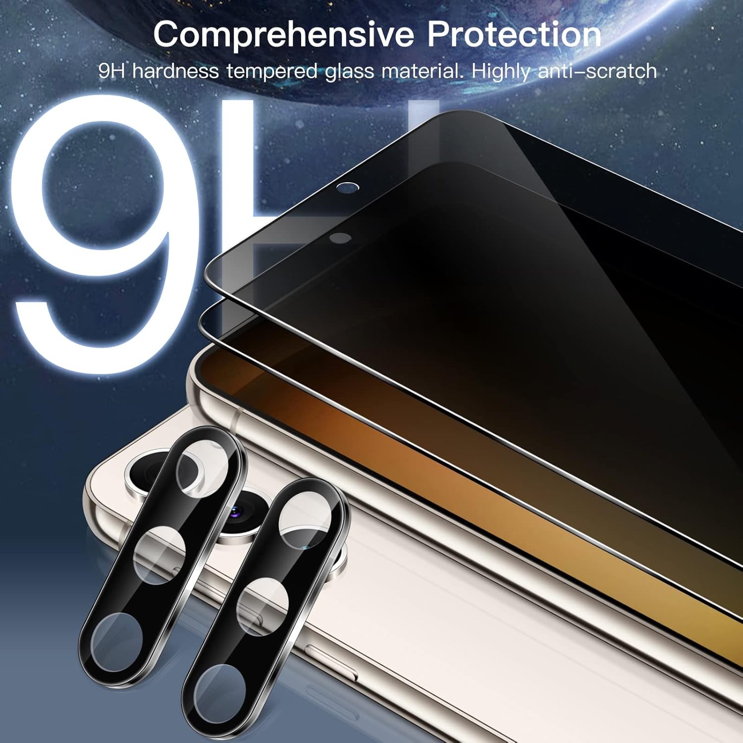 2PCS Privacy Screen Protector & Camera Lens Protector for Samsung Galaxy S23 6.1