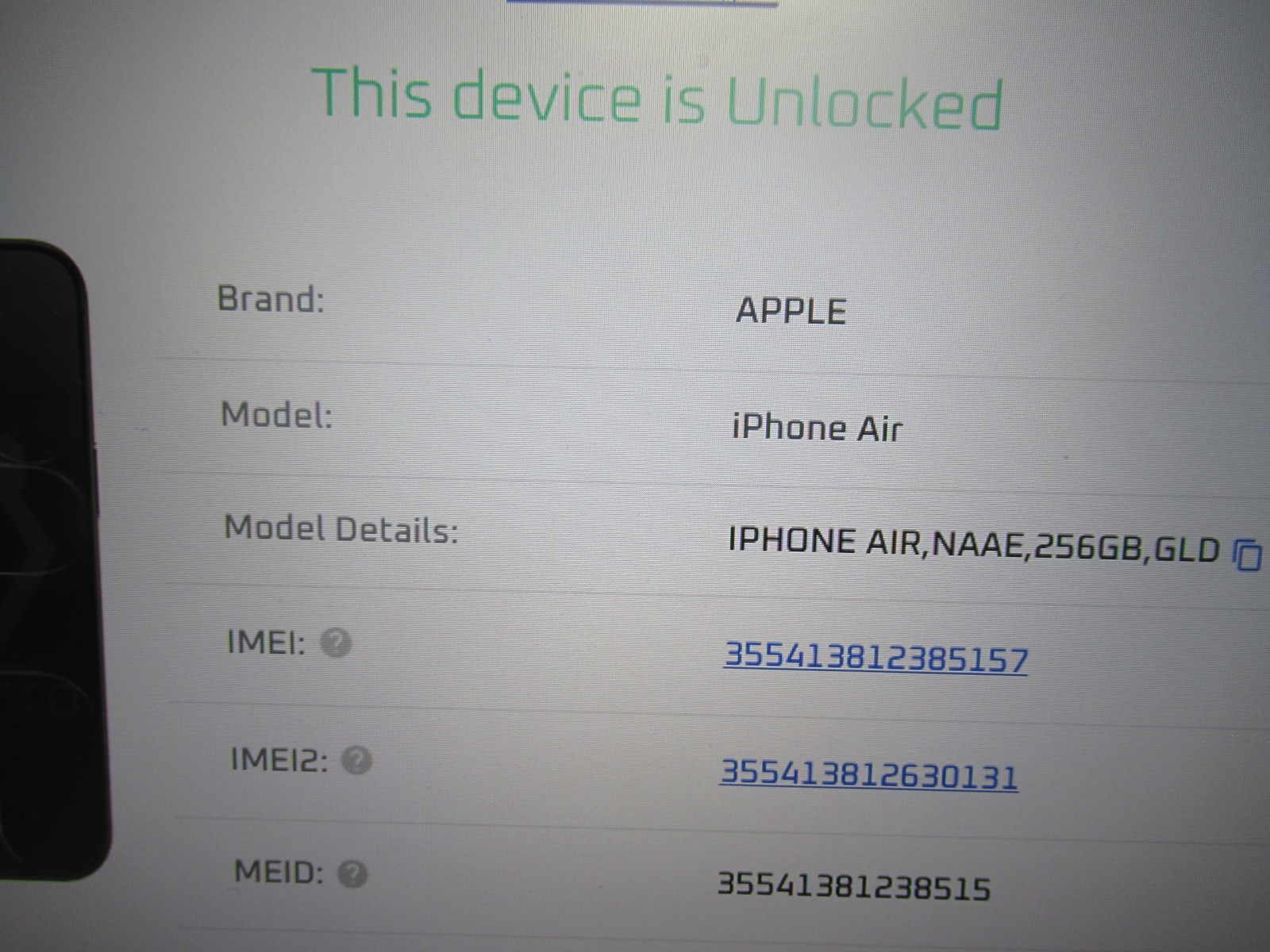 BRAND NEW!! Apple iPhone Air – 256 GB – Light Gold (Unlocked) MG1A4LL FREE SHIP!
