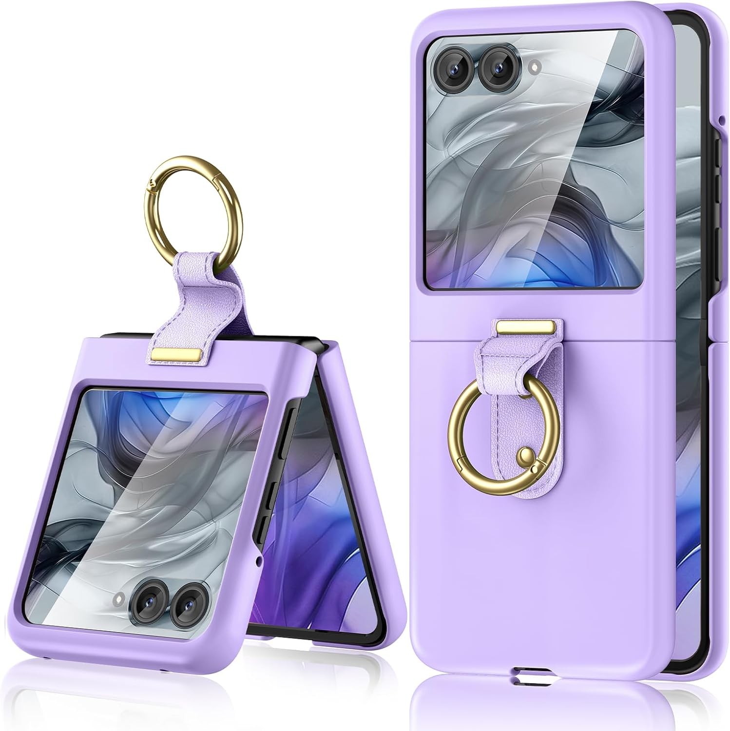1. For Motorola Razr 2026 2025 2024 Case Ring Purple Slim Thin Cover 2. For Mo
