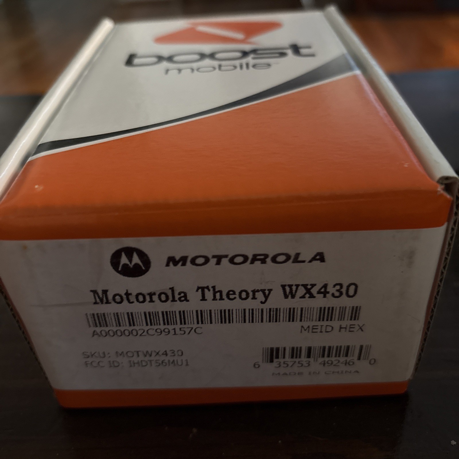 Motorola Theory WX430 Black ( Boost Mobile ) Cellular Phone Brand New Not Tested