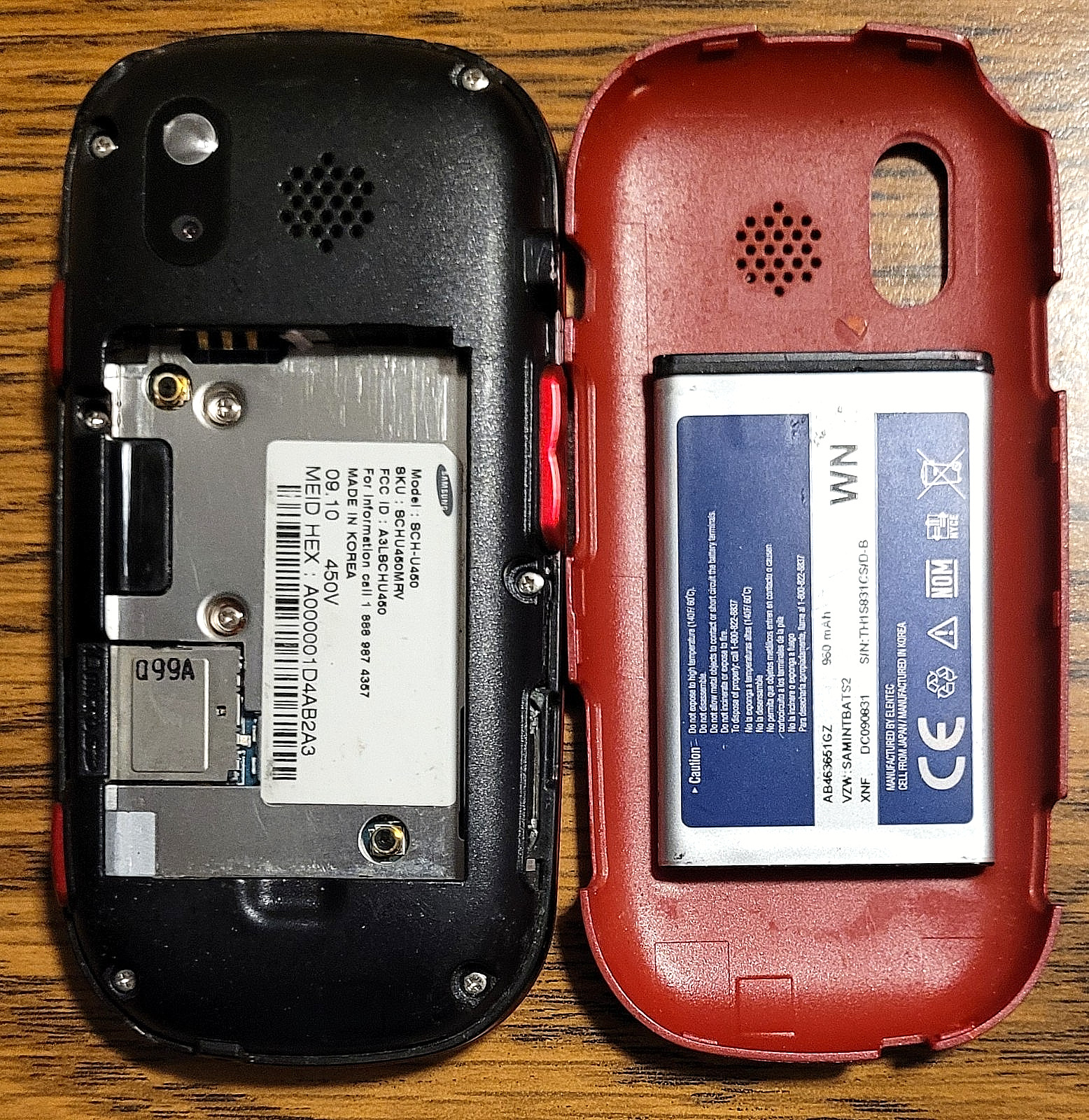 Samsung Intensity SCH-U450 – Red and Black ( Verizon ) Slider Phone – Boxed