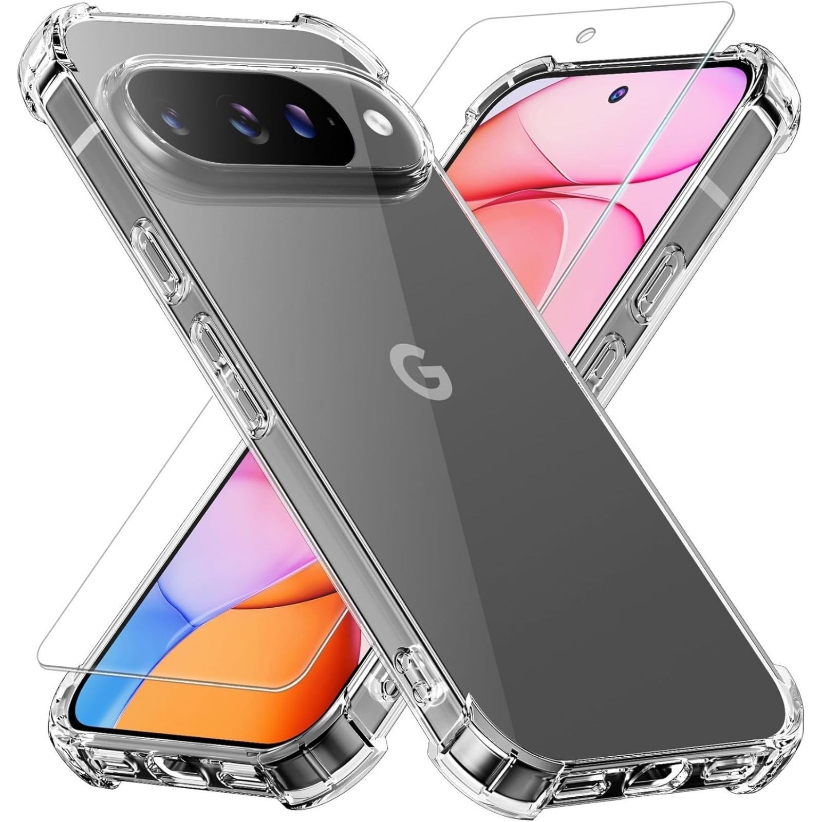Tempered Glass Protection Phone Case for Google Pixel 10/10 Pro