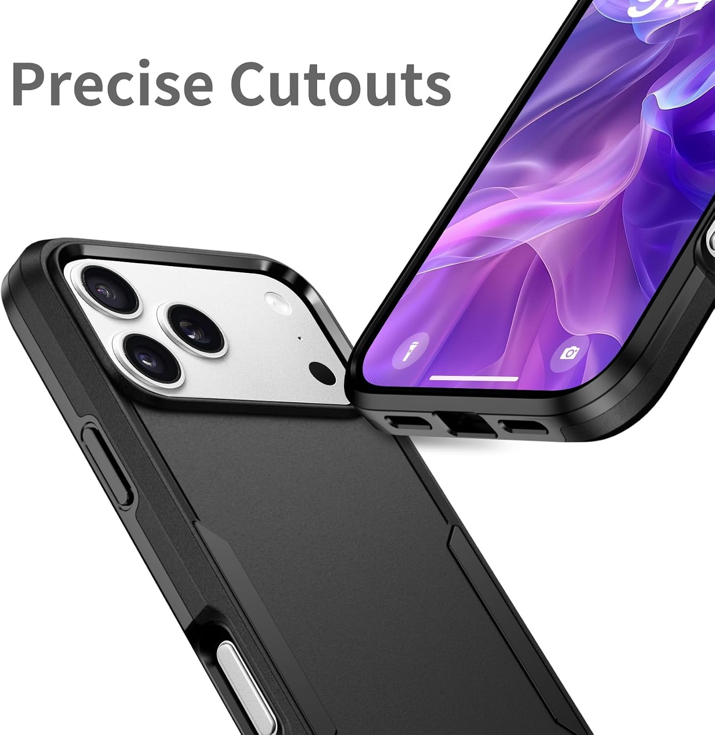 Heavy Duty Dual Layer Shockproof Case for iPhone 17 Pro Max, Protective Cover, B