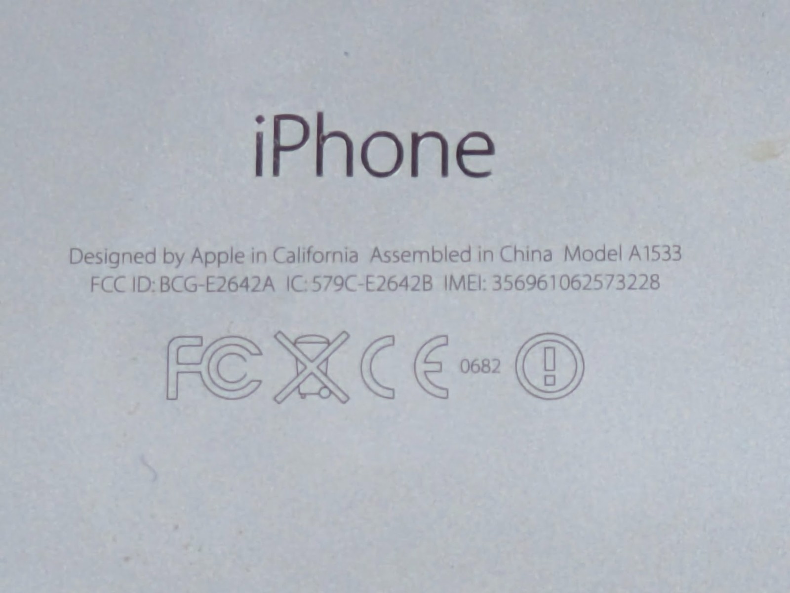 Apple iPhone 5s Model A1533 Untested For Parts Or Repair