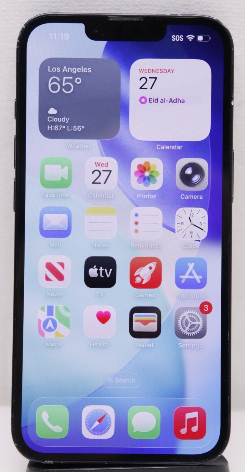 Apple iPhone 16e MD0D4LL/A 128GB 6.1″ Black T-Mobile Smartphone A3212 (#95) READ