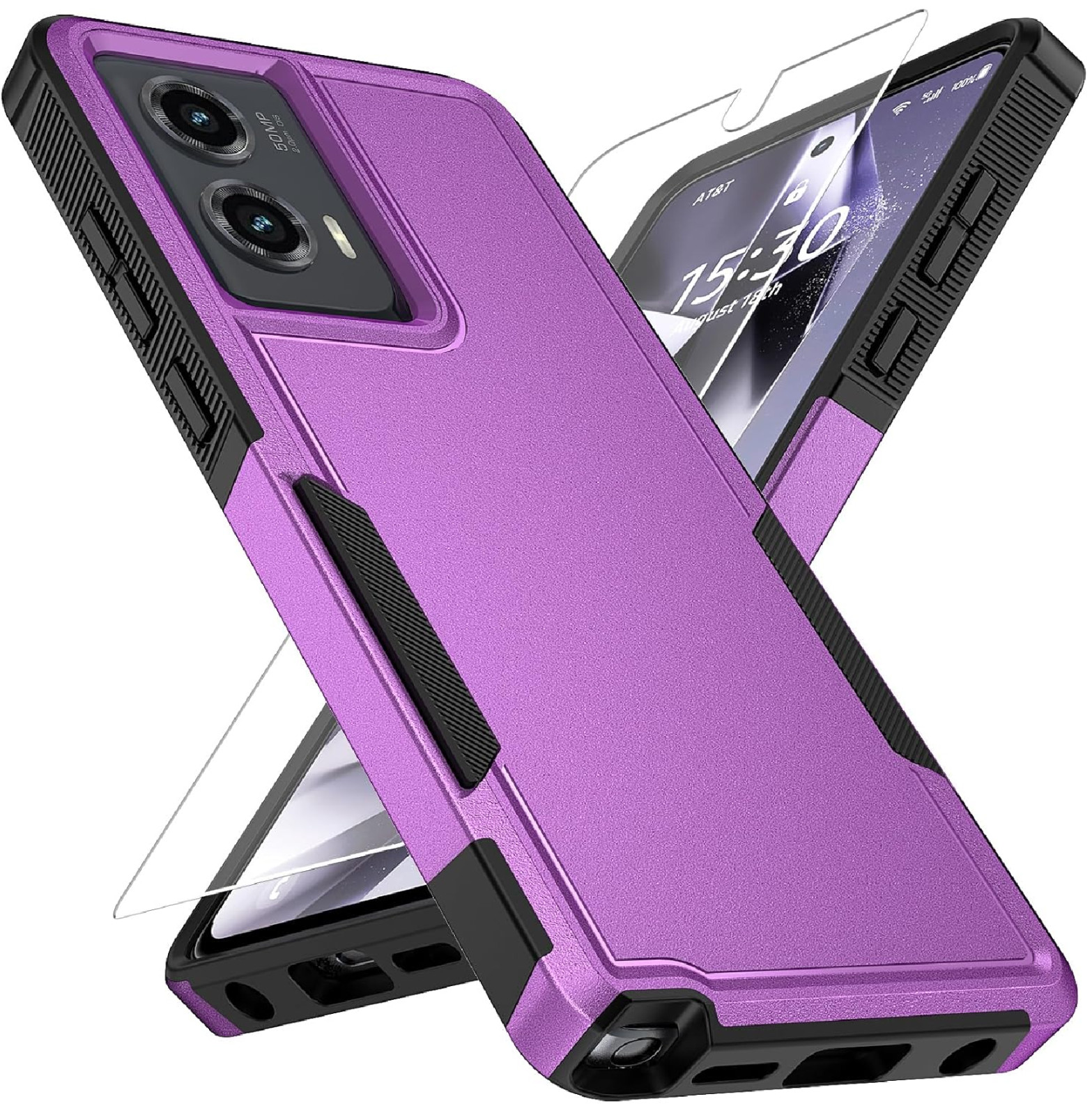 Vinve for Moto G Stylus 5G 2024 Case with HD Screen Protector, Military-Grade Sh