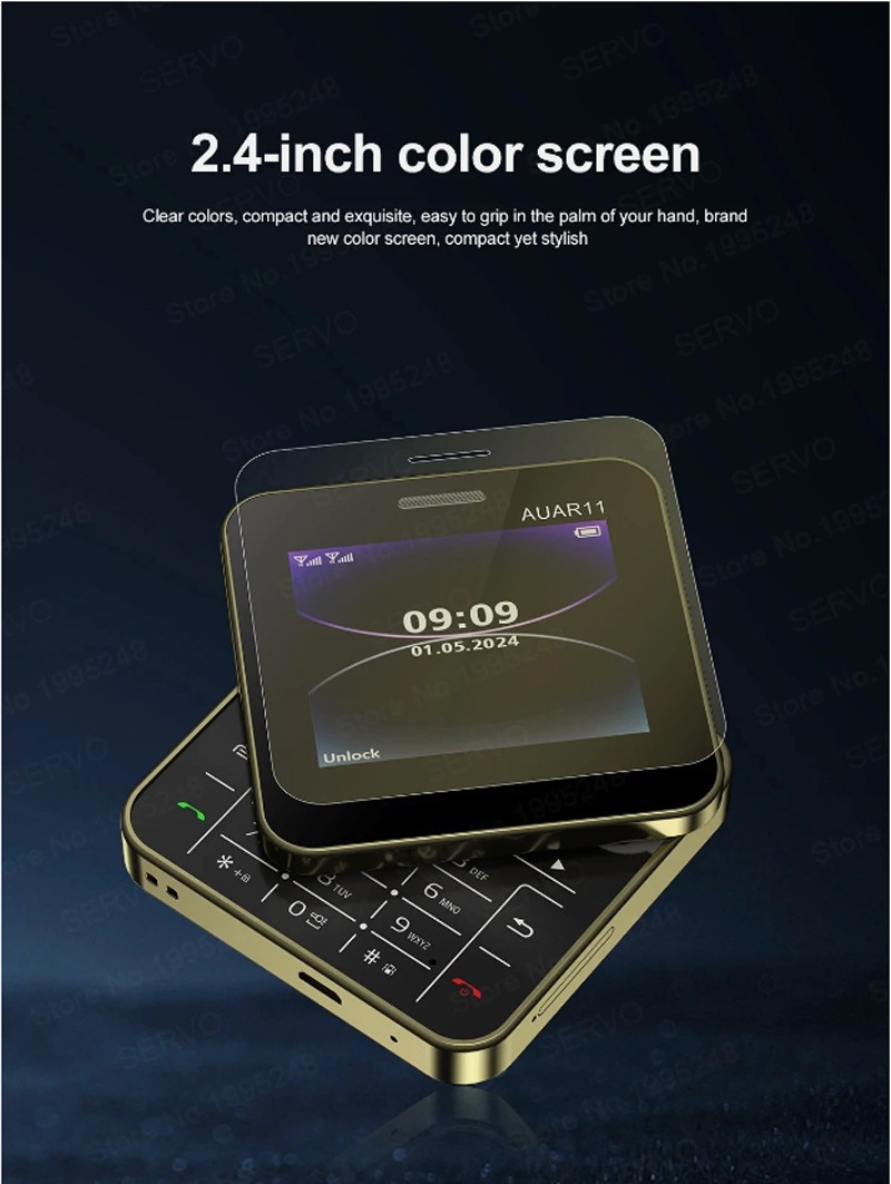 Unlocked Mini Rotating Sliding Mobile Cell Phones GSM Speed Dail Dual SIM Phone