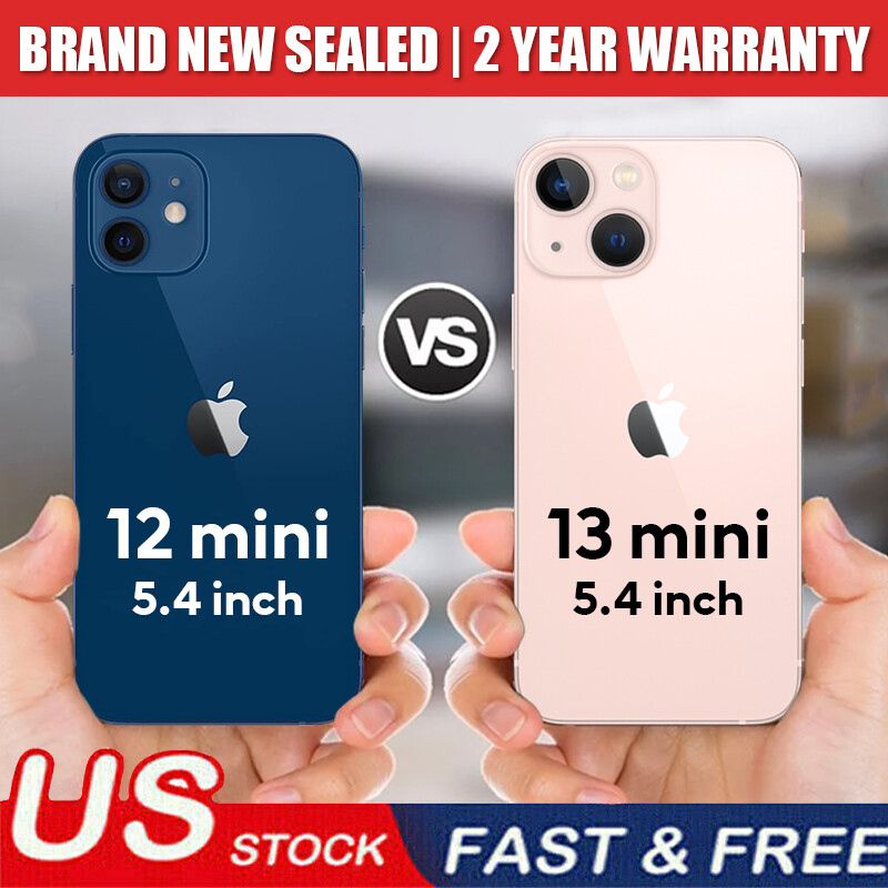 New Sealed Apple iPhone 13 Mini/12 Mini Factory Unlocked 256GB/128GB ALL Carrier