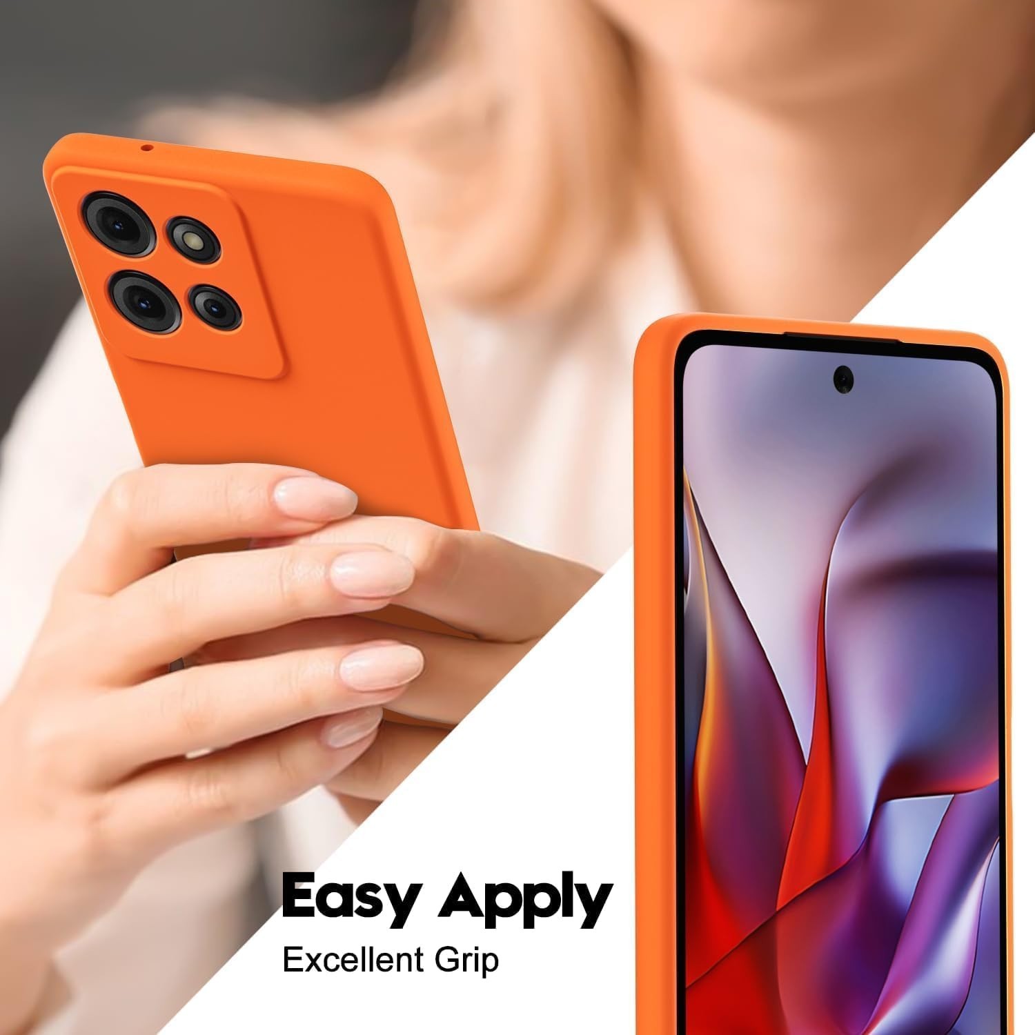 Motorola Moto G 2025 Case G Play 2026/ G 2026 Phone Case Silicone, Neon Orange