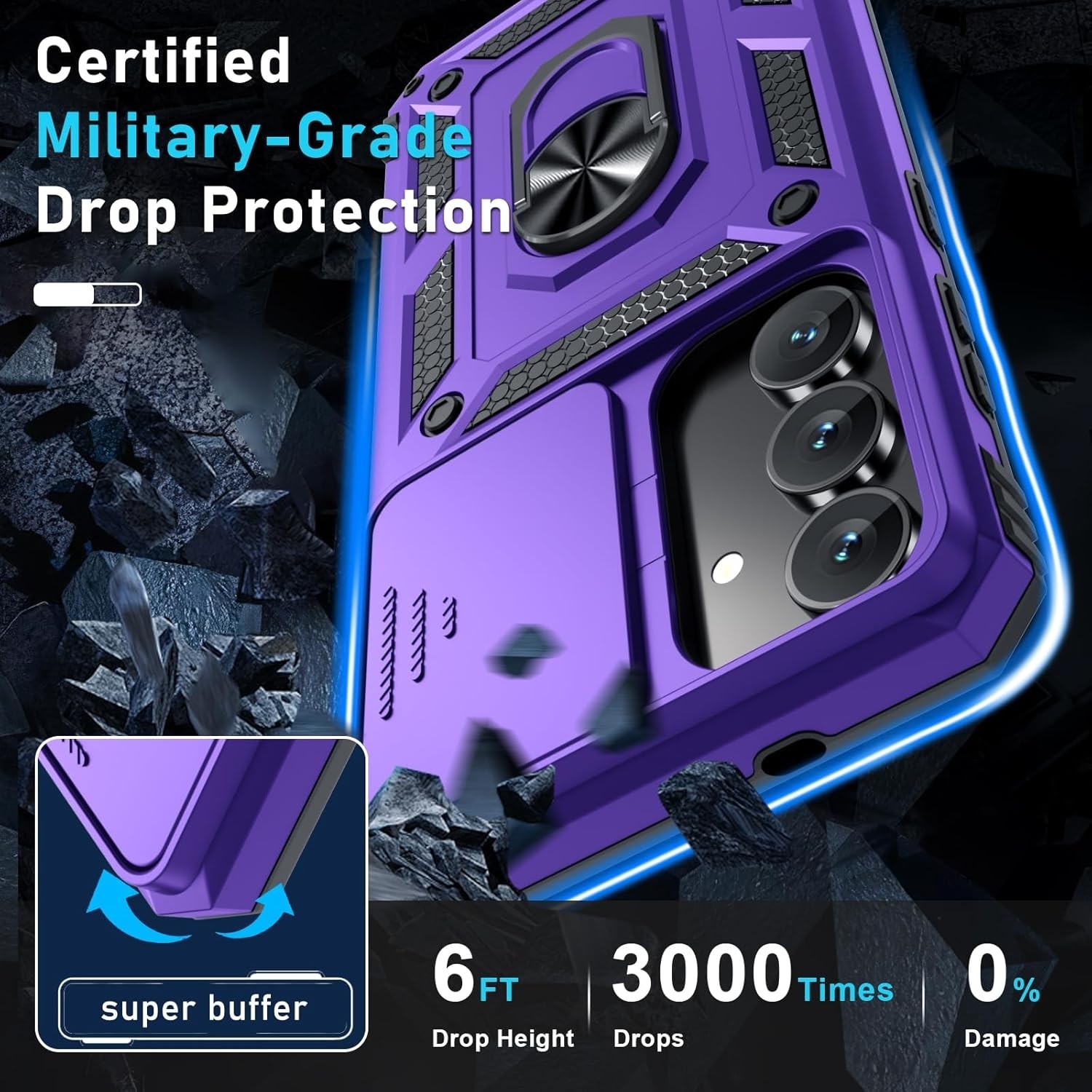For Samsung Galaxy S25 FE Case Shockproof Protective Military Guard Phone Cover