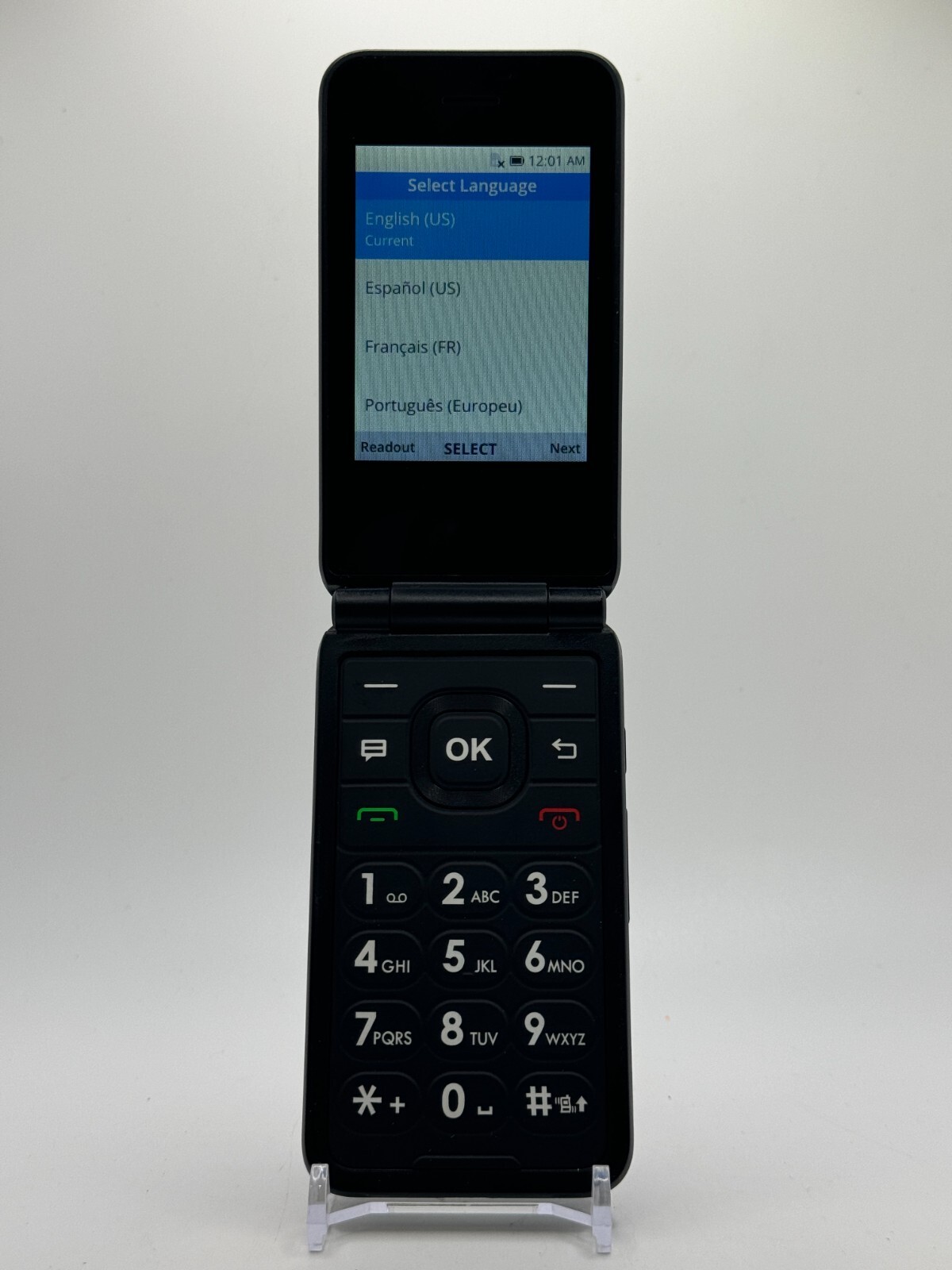 Cricket Flip U1030AC (Cricket) 4G LTE – Gray – Flip Phone – works great – used