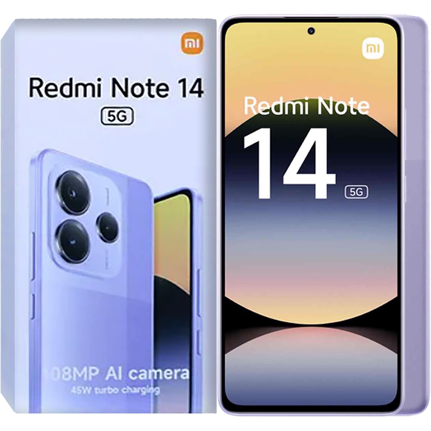Xiaomi Redmi Note 14 5G Lavender Purple 256GB + 8GB Dual-SIM Unlocked GSM NEW