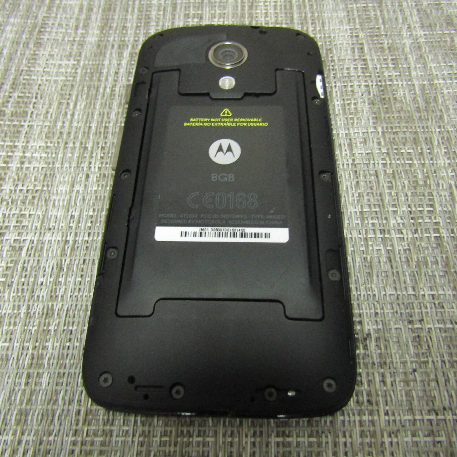 MOTOROLA MOTO G, 1ST GEN (UNKNOWN CARRIER) CLEAN ESN, WORKS, PLEASE READ! 58113