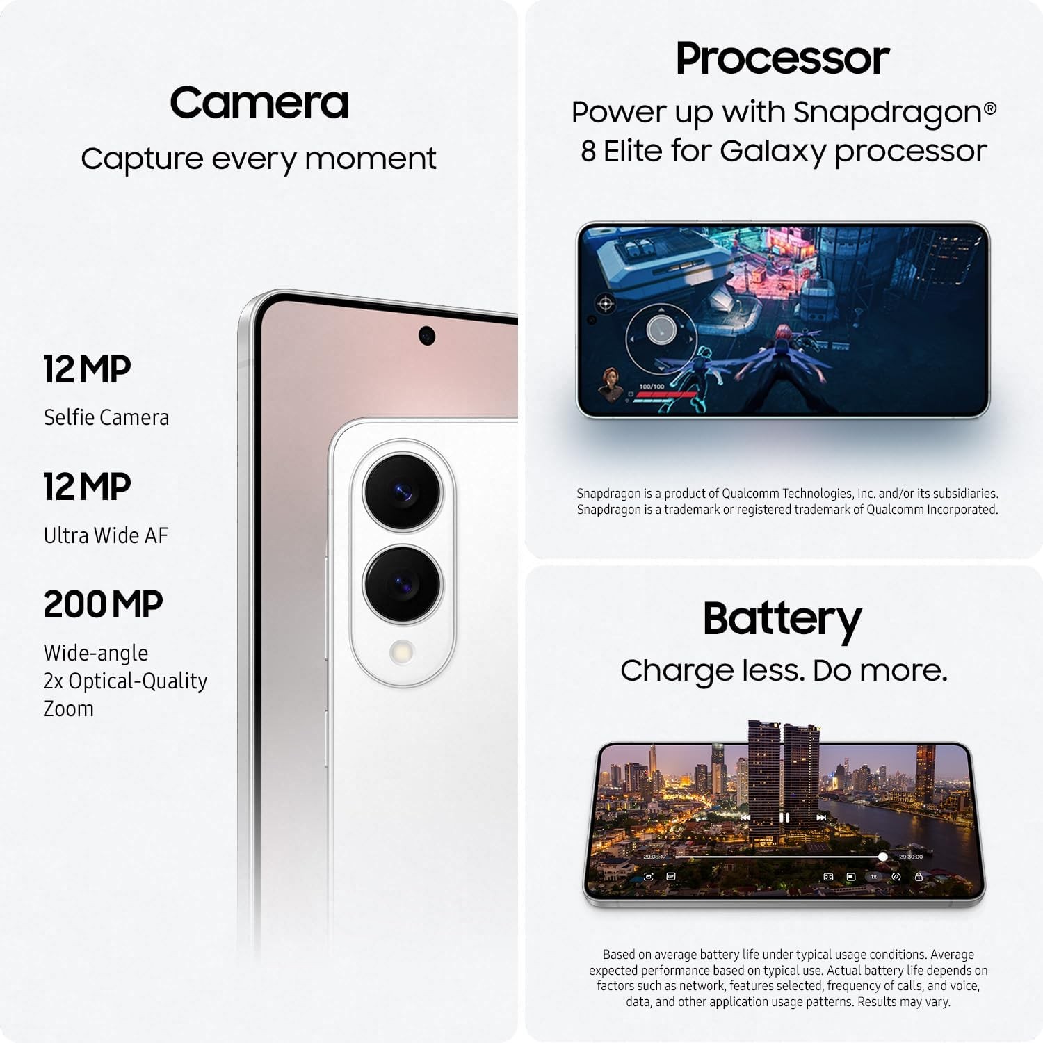 UNLOCKED – Samsung Galaxy S25 Edge 5G SM-S937U 256GB Titanium Silver – Very Good