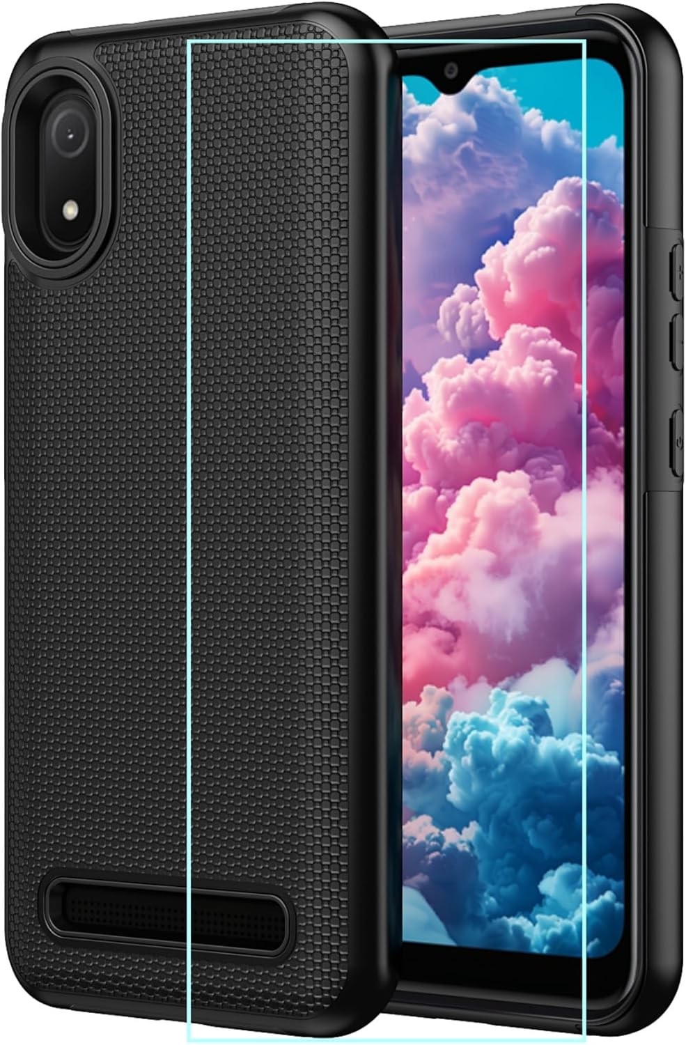 Cloud Mobile C8 Phone Case with Screen Protector, Slim Rugged Heavy Duty Cover