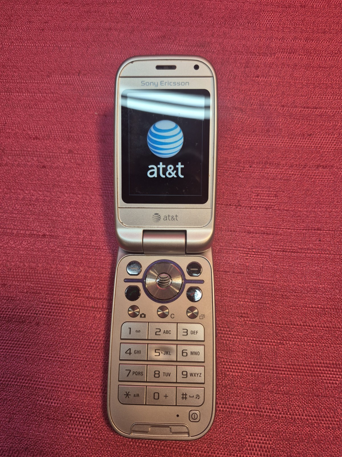 Sony Ericsson Z750a AT&T Flip Phone Purple TESTED Working