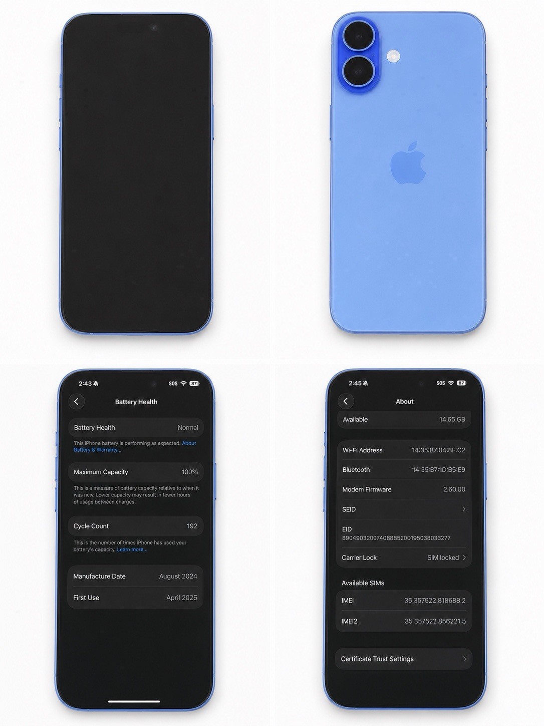 Apple iPhone 16 128GB Ultramarine Blue (Xfinity)