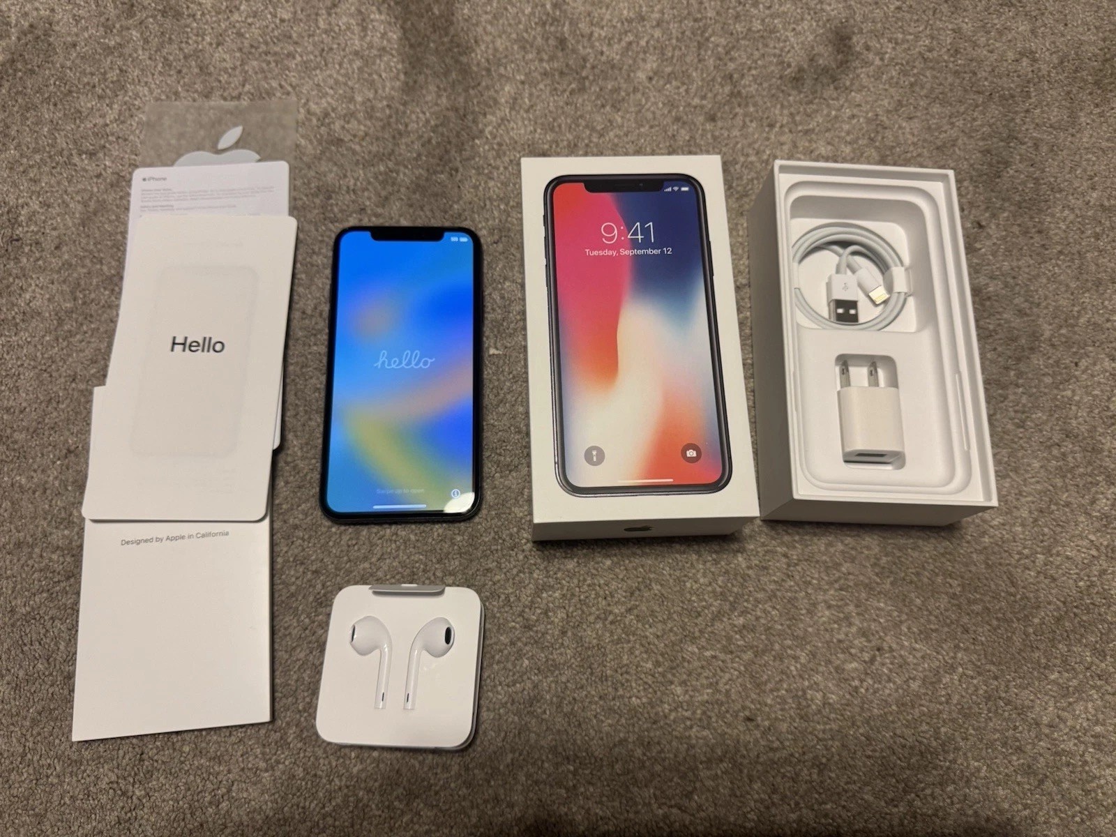 Apple iPhone X 64 GB Space Grey – A1865 MQCK2LL/A – Unlocked – Great Condition