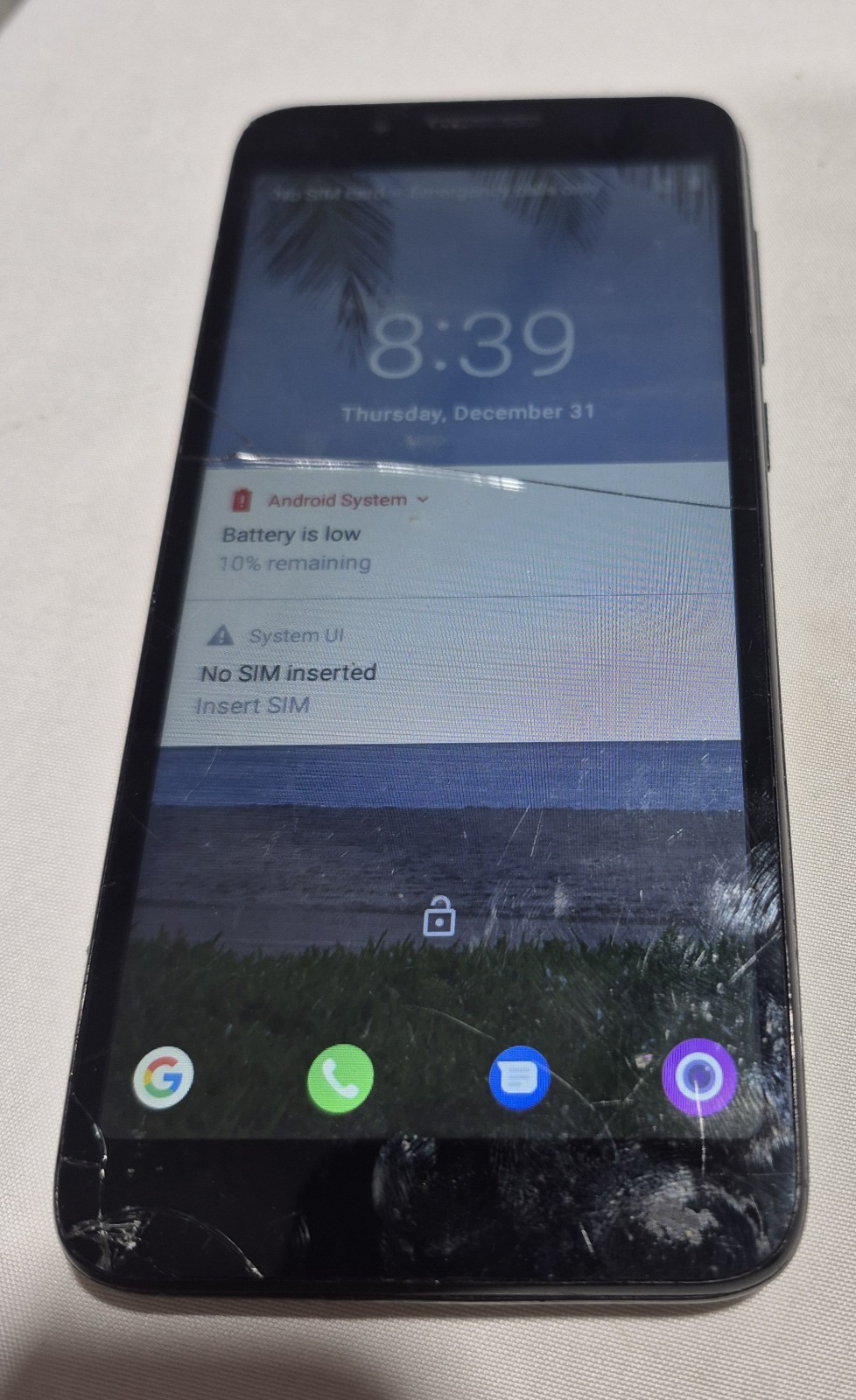 Alcatel Avalon V (TCL 5059S) 16GB Gray (Verizon) FOR PARTS Only Powers Up Charge