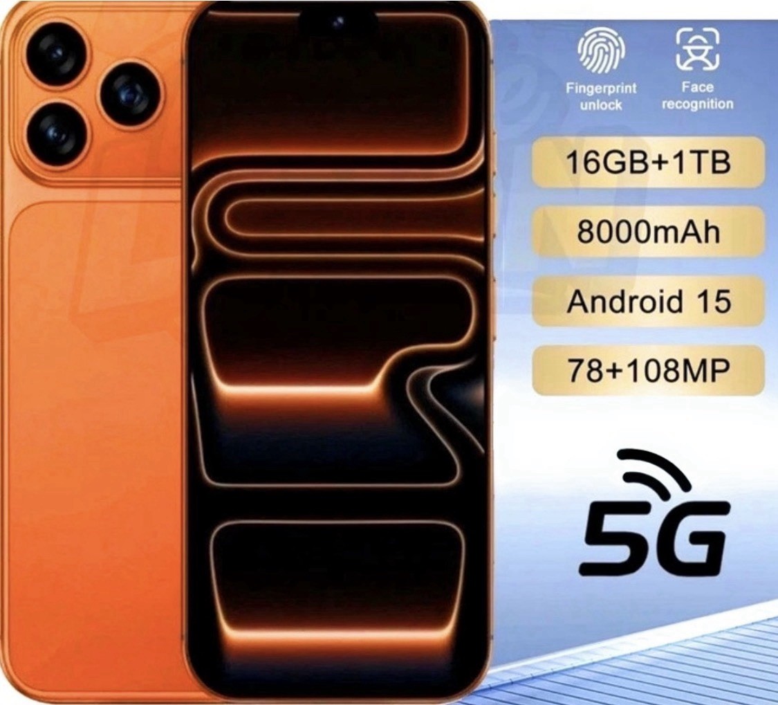 Toy for Play Game i17 Pro Max Smartphone 78+108MP 16GB 1TB Android15 Snapdragon8