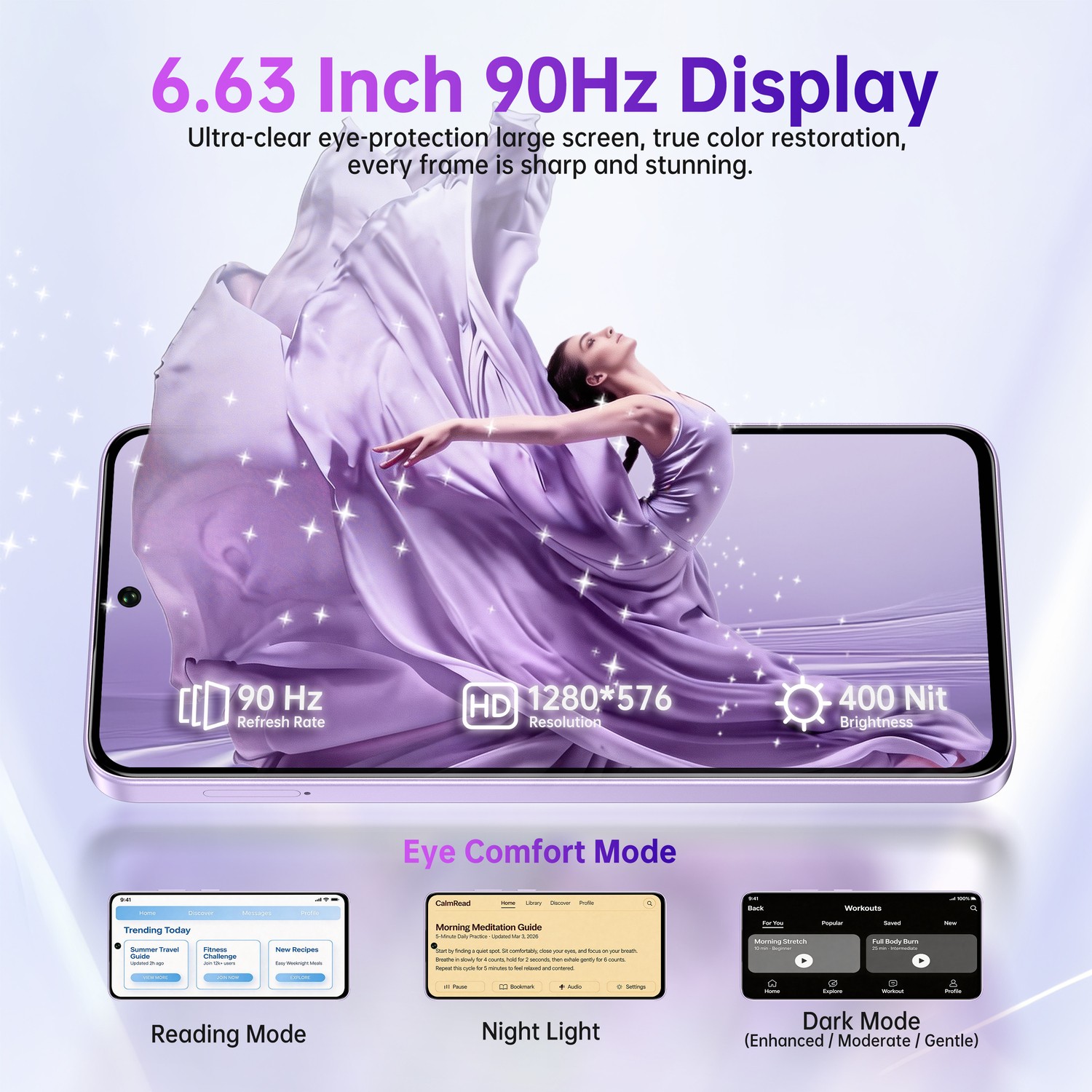 OUKITEL C26 Cell Phone Android 16 24GB+128GB 5150mAh T-Mobile 2-Year Warranty