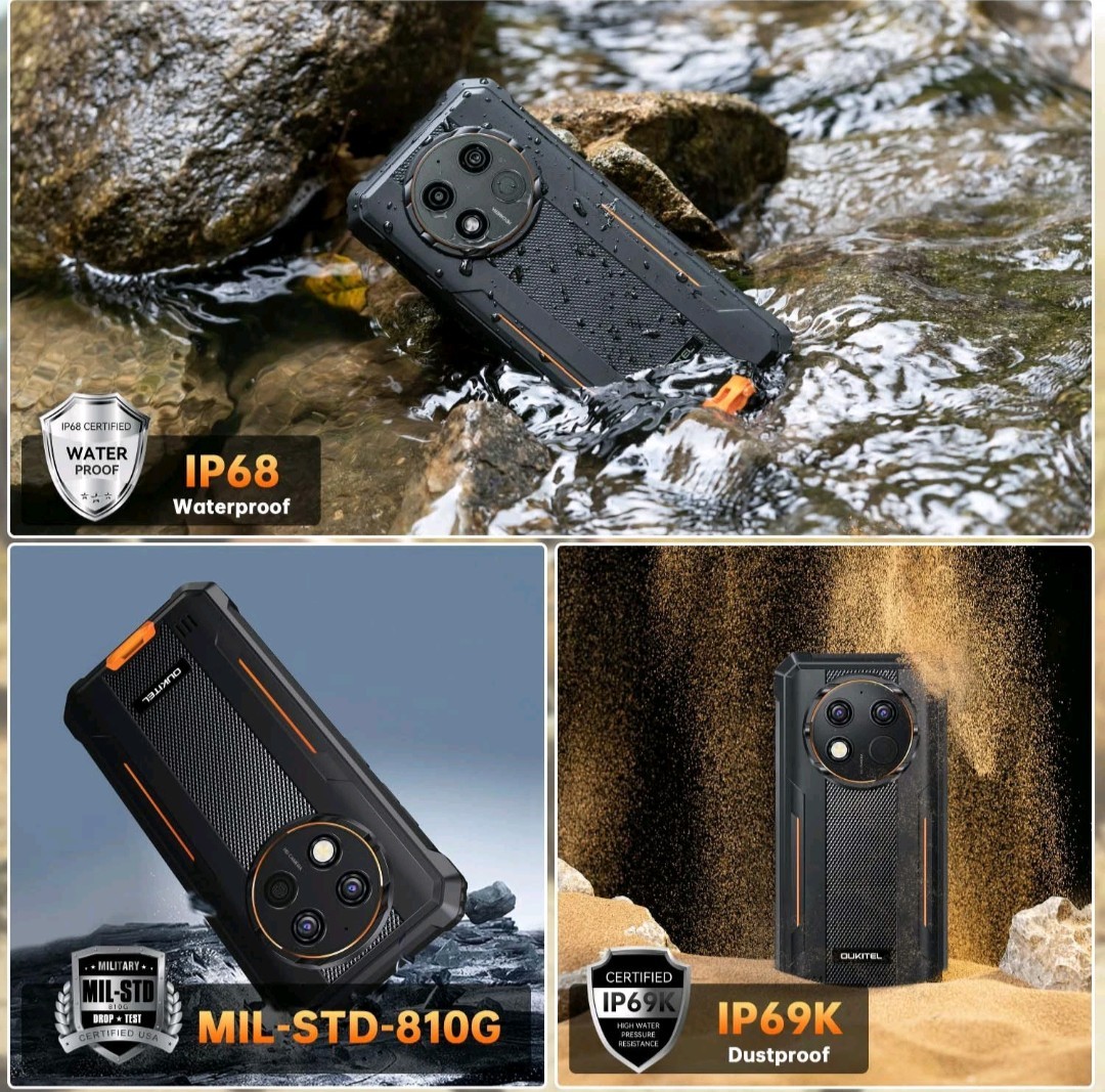 Oukitel G1 Rugged Smartphone Android 15 24GB RAM 256GB 48MP Gorilla Glass 5