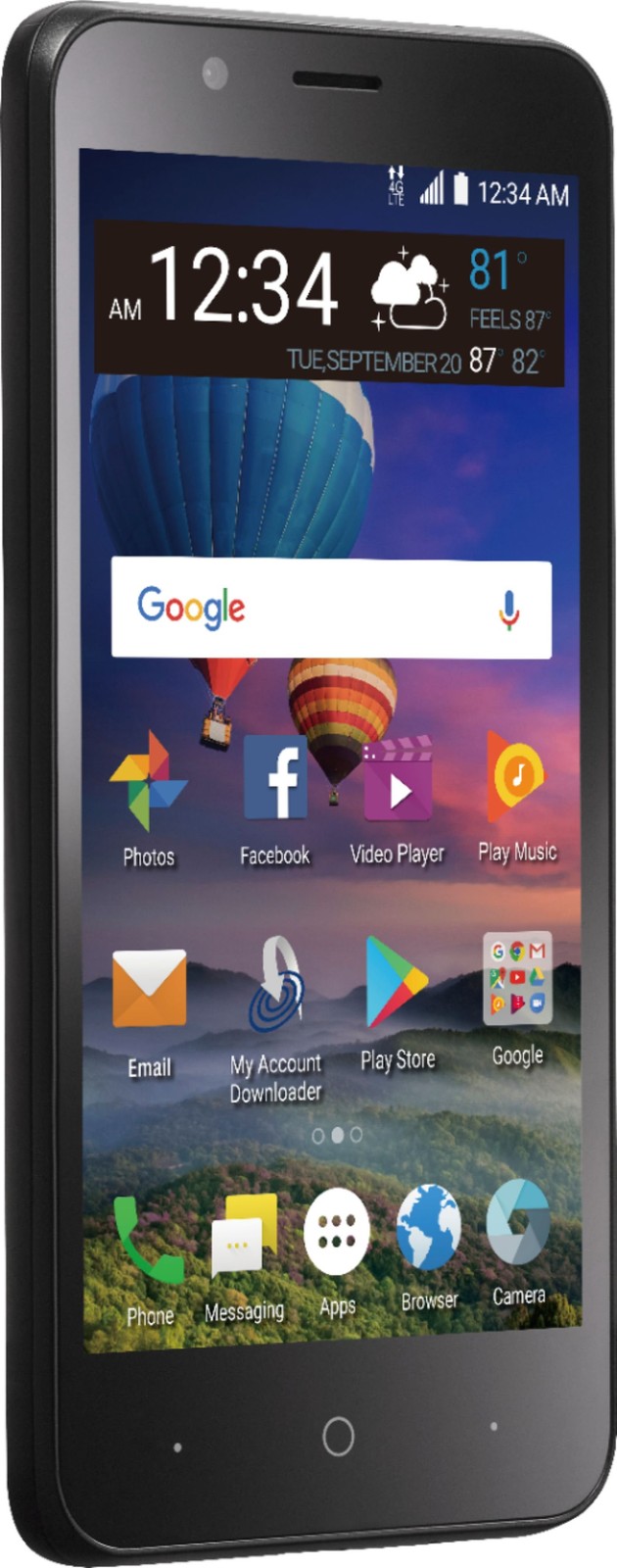Simple Mobile – ZFIVE G Z557BL 4G LTE 16GB Memory Smartphone, microSD up to 32GB