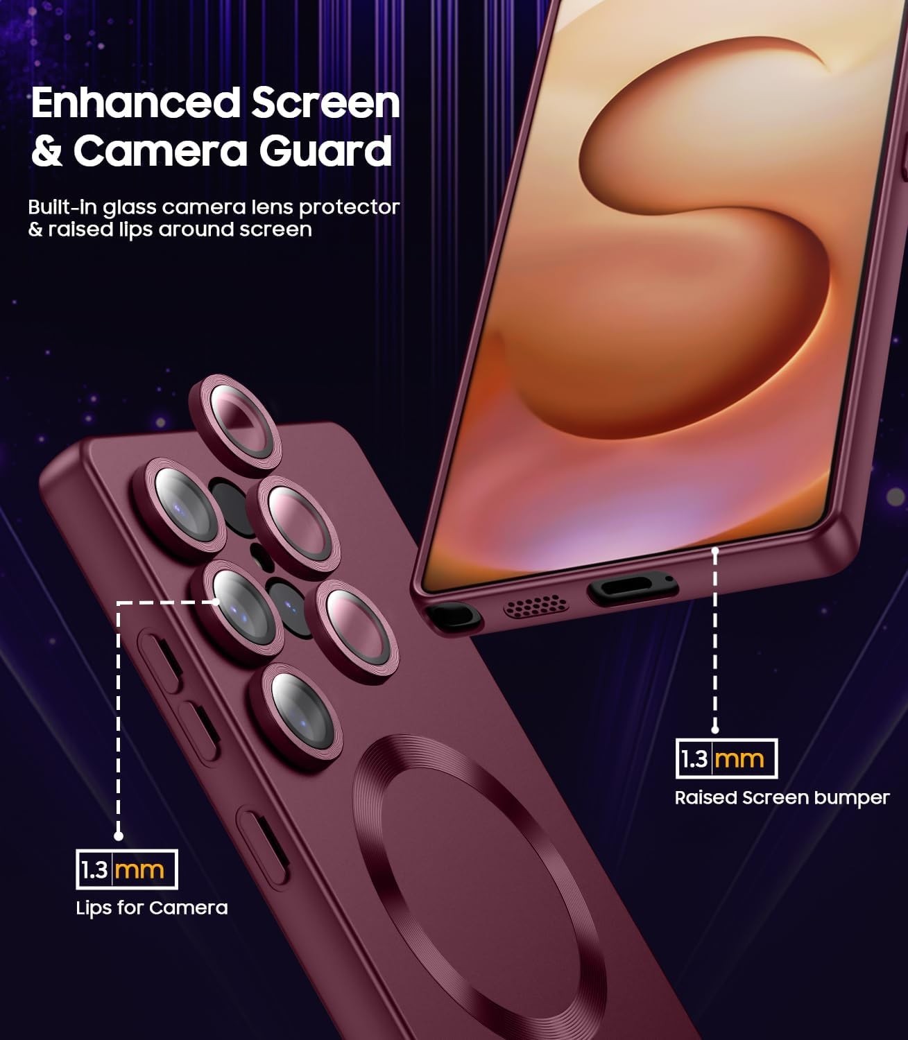 For Samsung Galaxy S25 Ultra 5G Case with Heavy Duty Shockproof Protective Cover