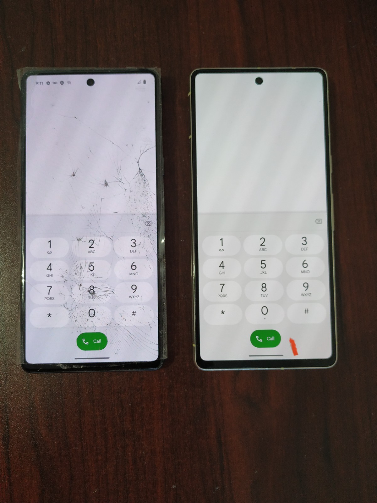 Lot of 2 Google Pixel 7 128GB Yellow /Black For parts