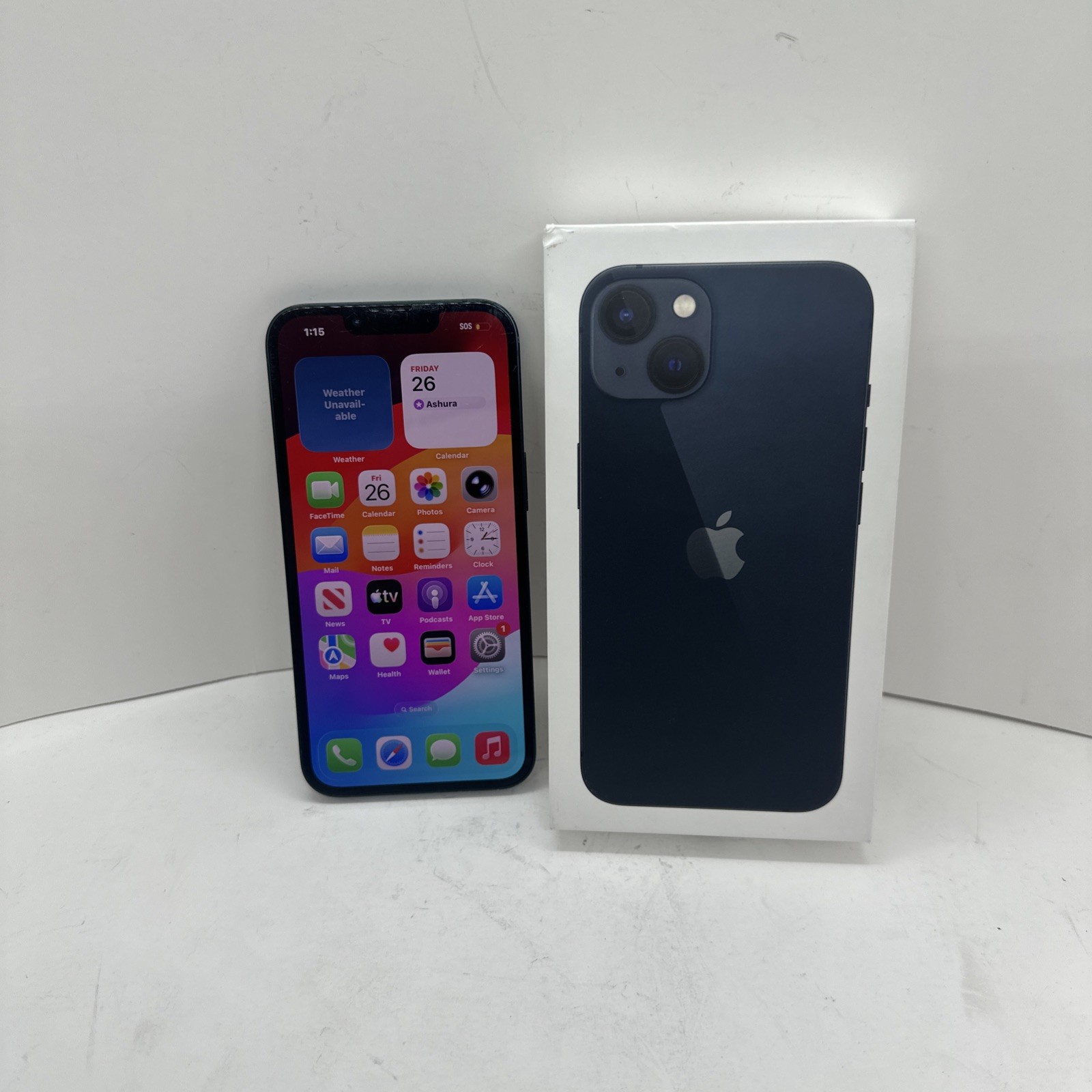 Apple iPhone 13 A2482 (Fully Unlocked) 128GB Black 100% Battery Health