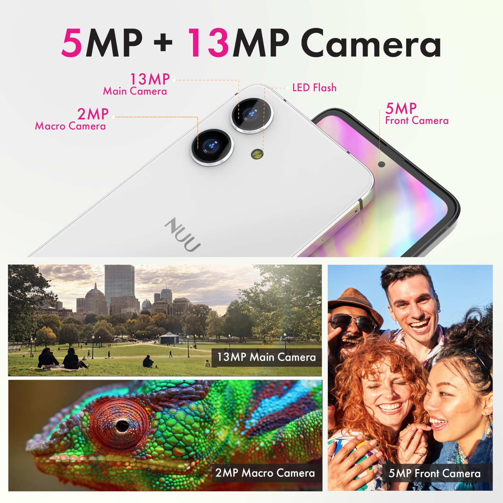 N10 Basic Cell Phone for T-Mobile, Mint, Metro, Qlink, Tello and More 4GB/128…
