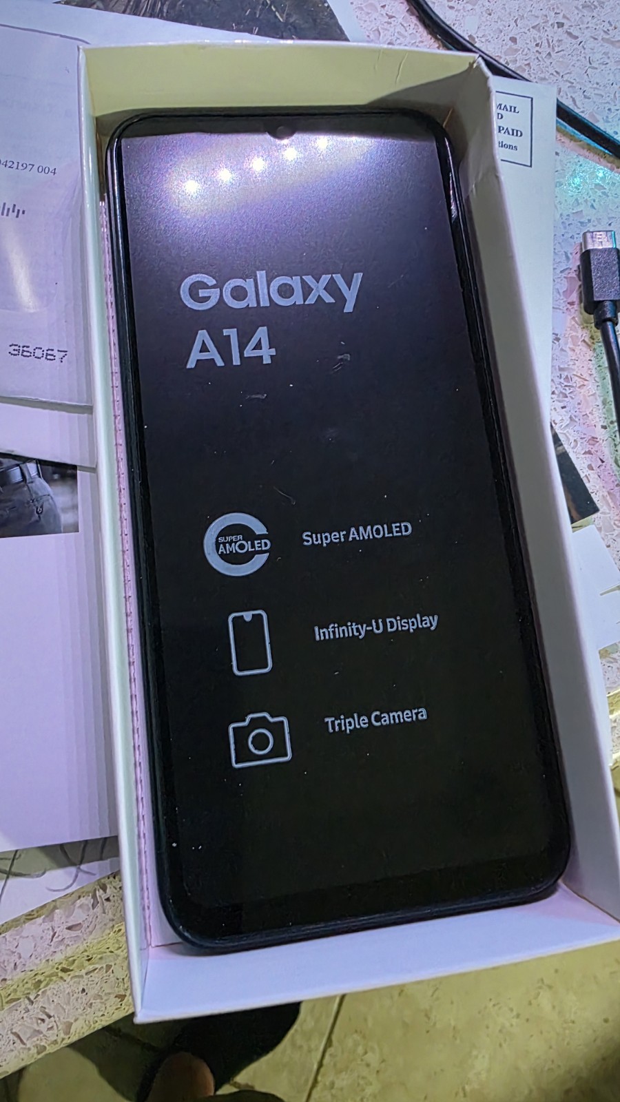 new Samsung Galaxy A14 5G Tracphone Black 64GB Working No Sim Card