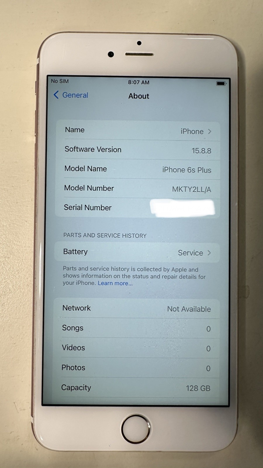 Apple iPhone 6S Plus 128GB Rose Gold – Fully Functional – Unlocked