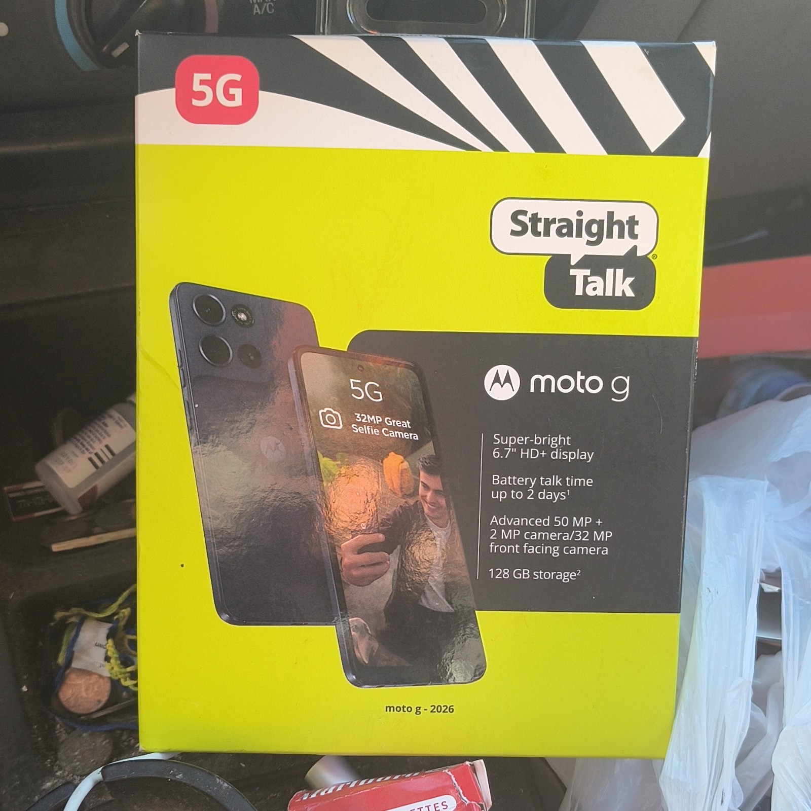 Motorola Moto G 5G 128GB Black 6.7in 50MP Octa-Core Straight Talk