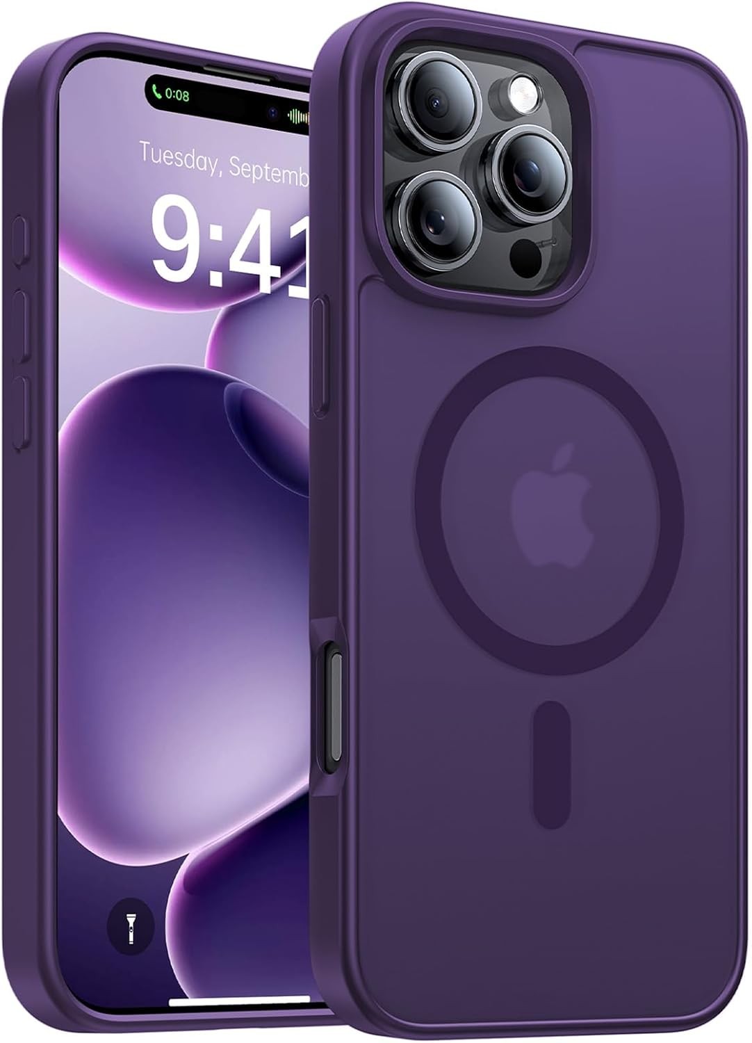 Magnetic for iPhone 13 Pro Case, Shockproof Protective Translucent Matte Cover,