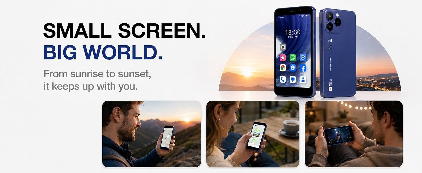 AGM Note N2 Mini Smartphone – Compact Android 16 GO Phone with Dual SIM & Expand