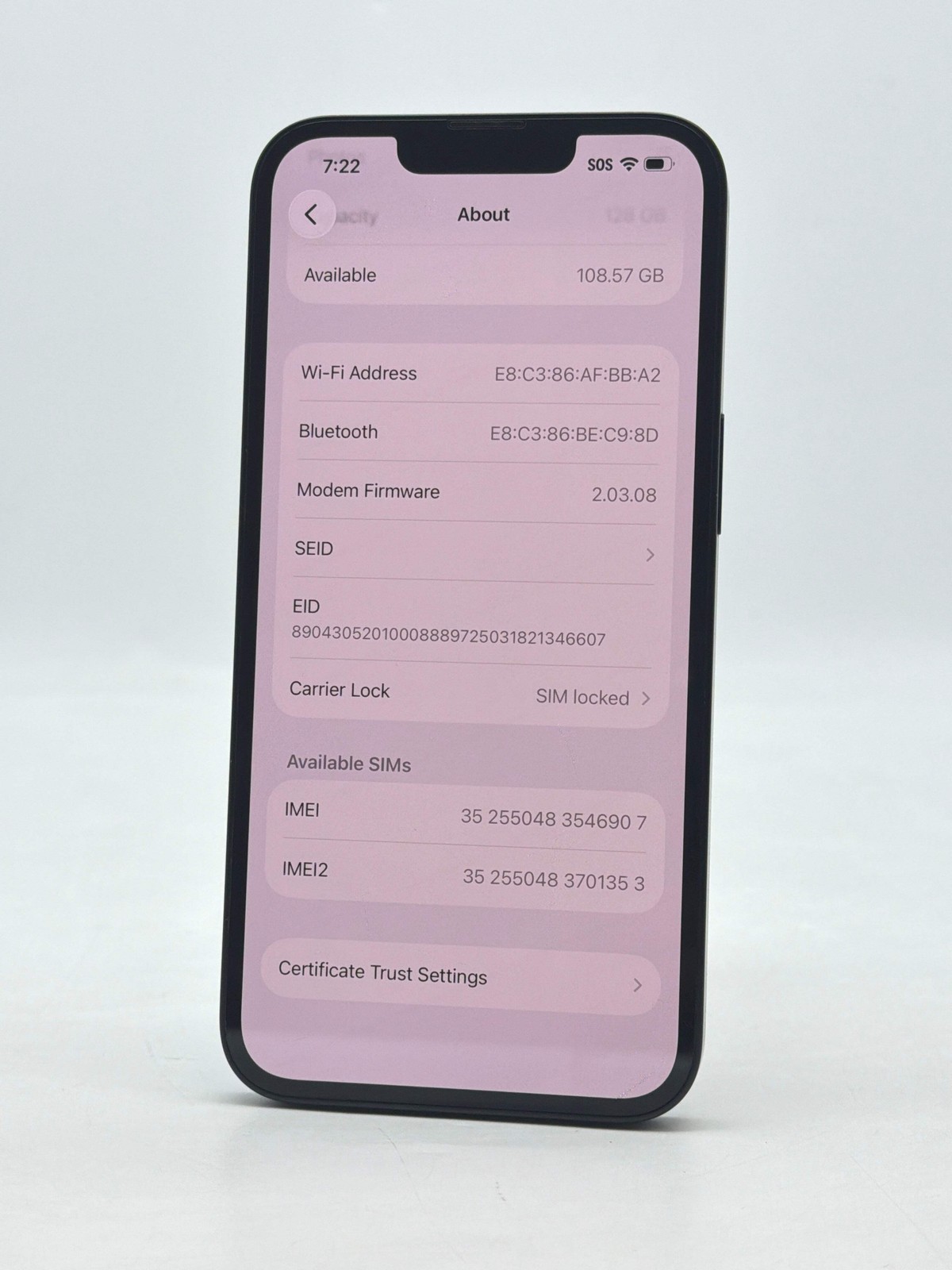 Boost Apple iPhone 16e A3212 128GB Black 100% Battery Health – Cracked Back
