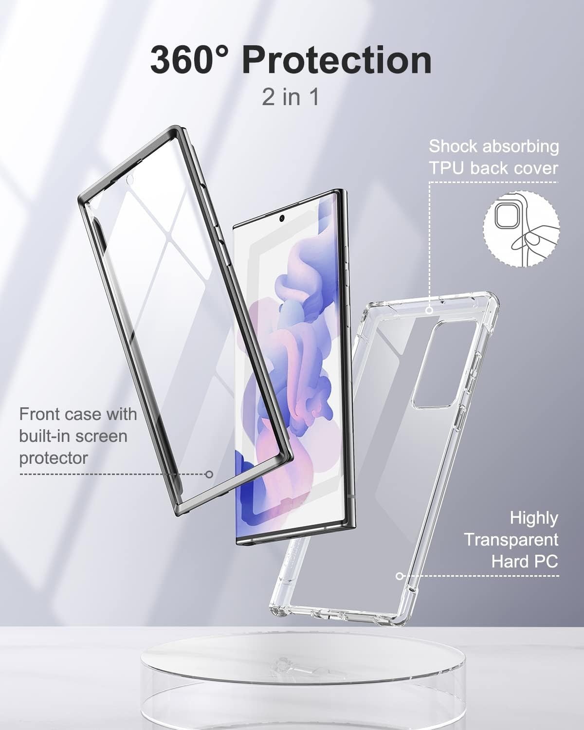 For Samsung Galaxy S22 Ultra Case,Built in Screen Protector,Full Body,Shockproof