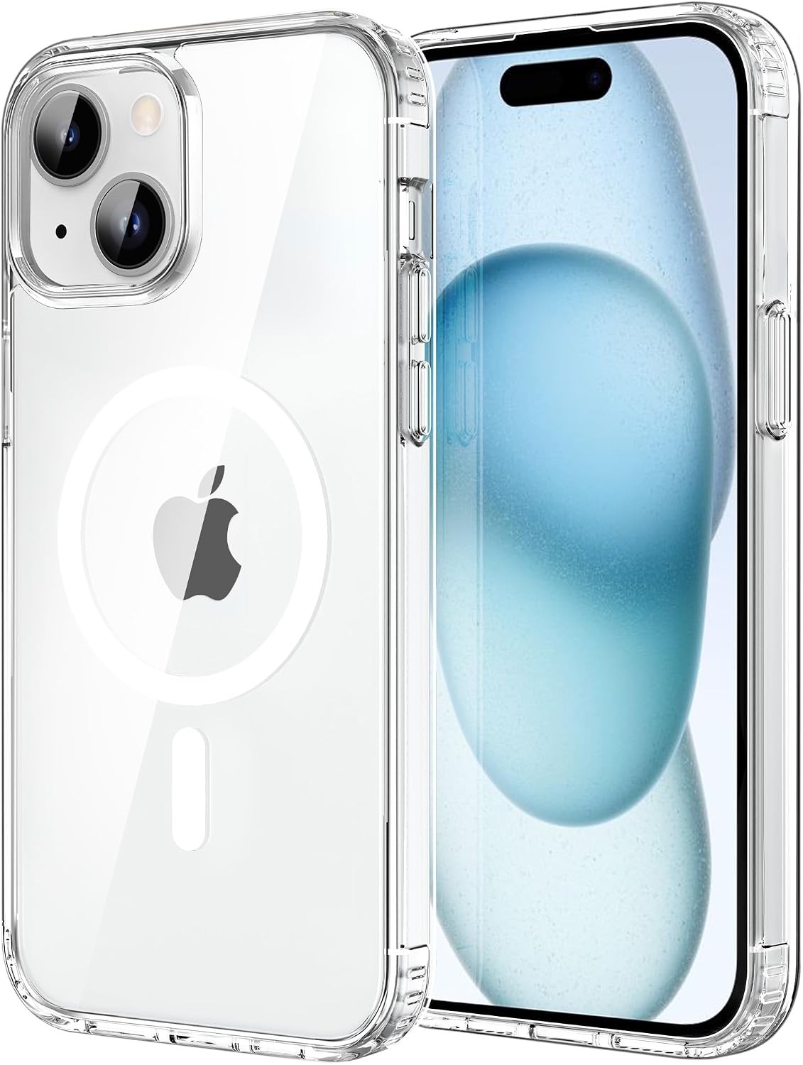 Magnetic Case for iPhone 15 6.1 inch, Clear | Anti-Scratch, Not Yellowing