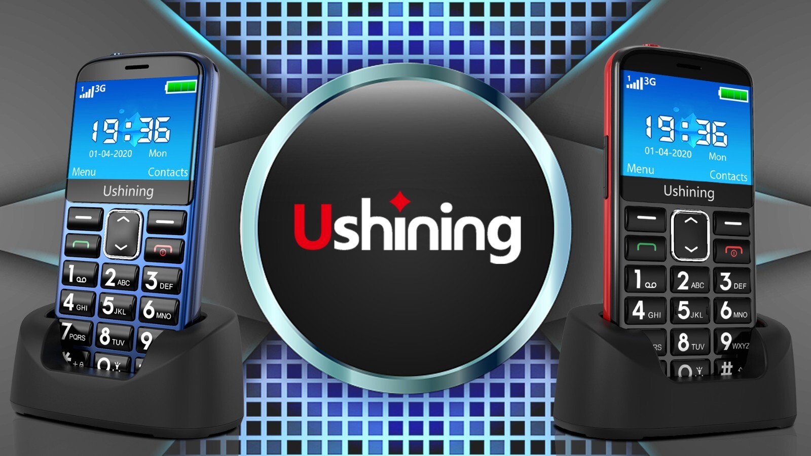 Ushining 3G Unlocked Cell Phone for Senior & Kids, Easy-to-Use Big Button