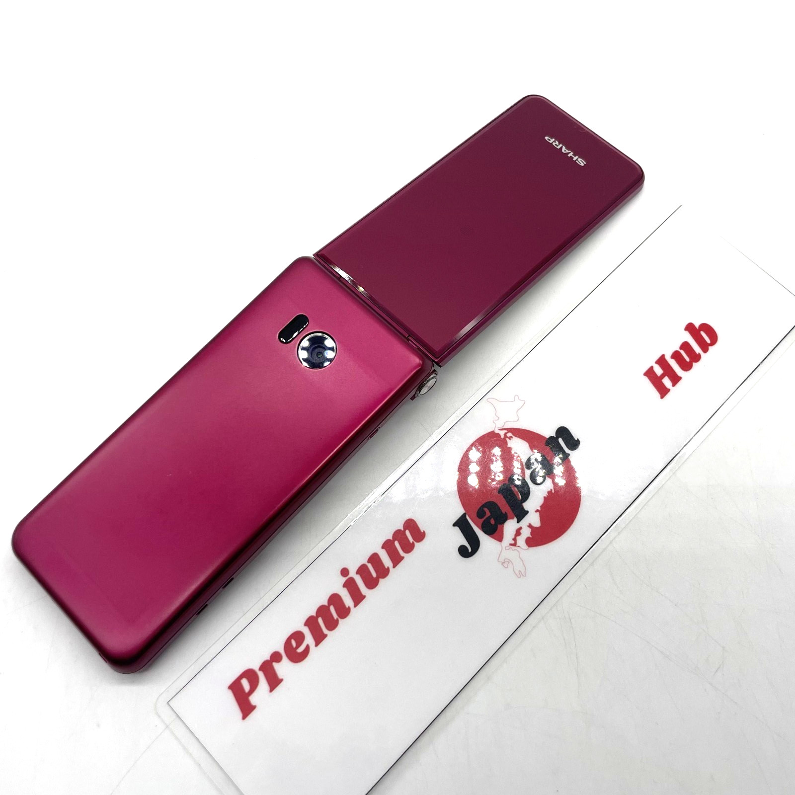 SHARP SH-N01 Red AQUOS KEITAI Flip Phone Unlocked SIM Free Japan Near Mint