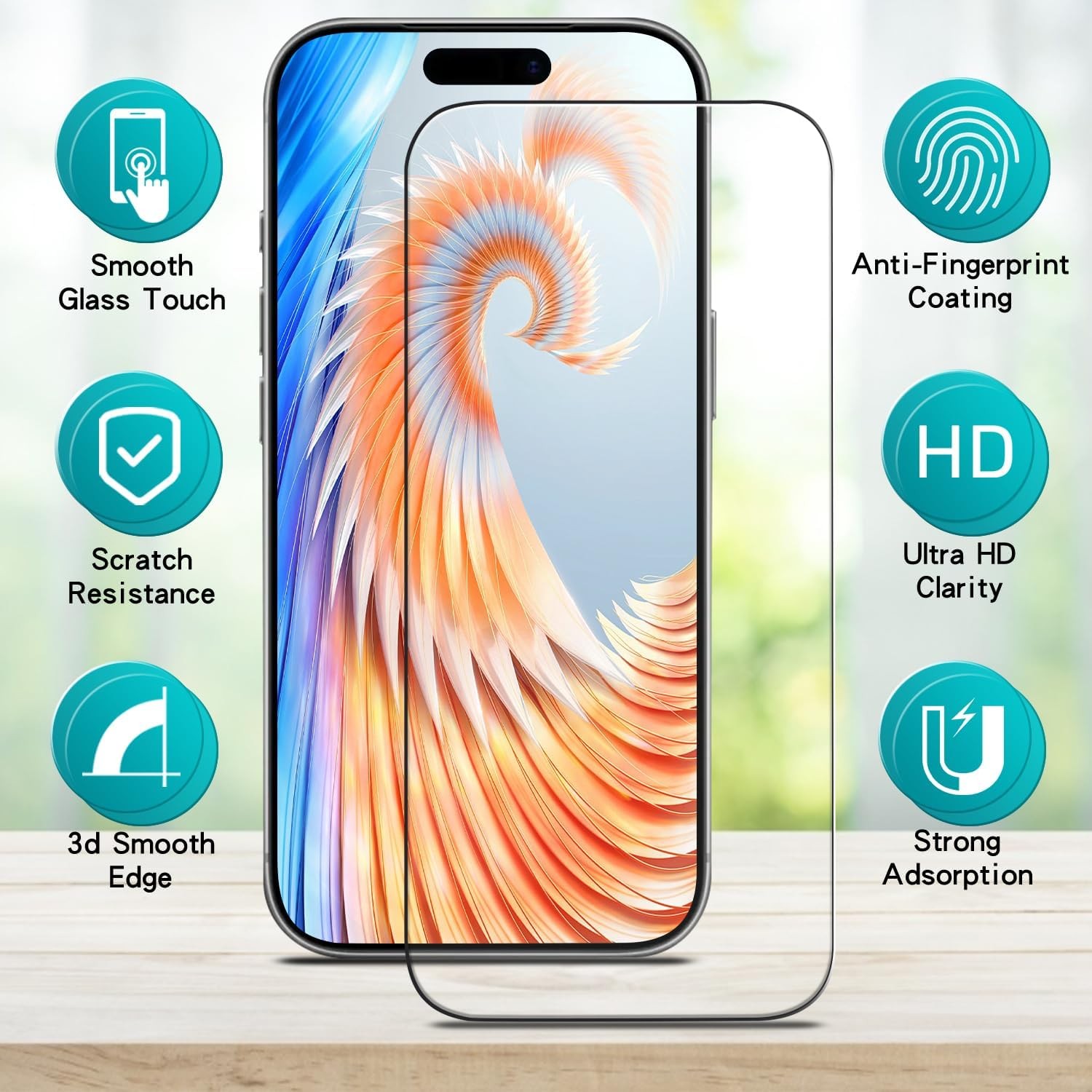 3PCS Screen Protector for iPhone 17 Pro 6.1 Inch Tempered Glass Case Friendly